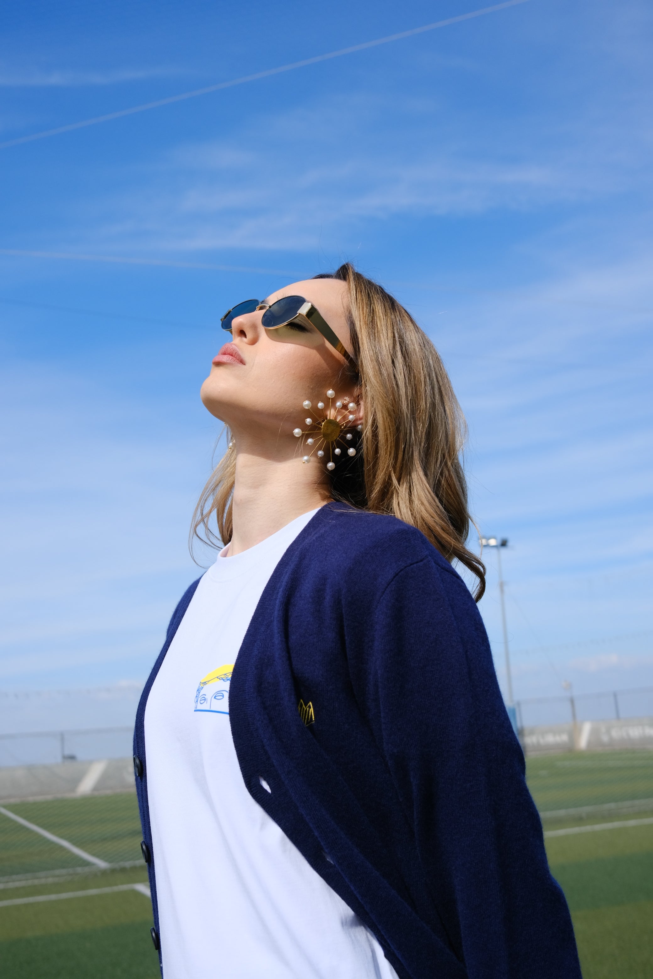 NANOU FULL SUN EARRINGS WHITE
