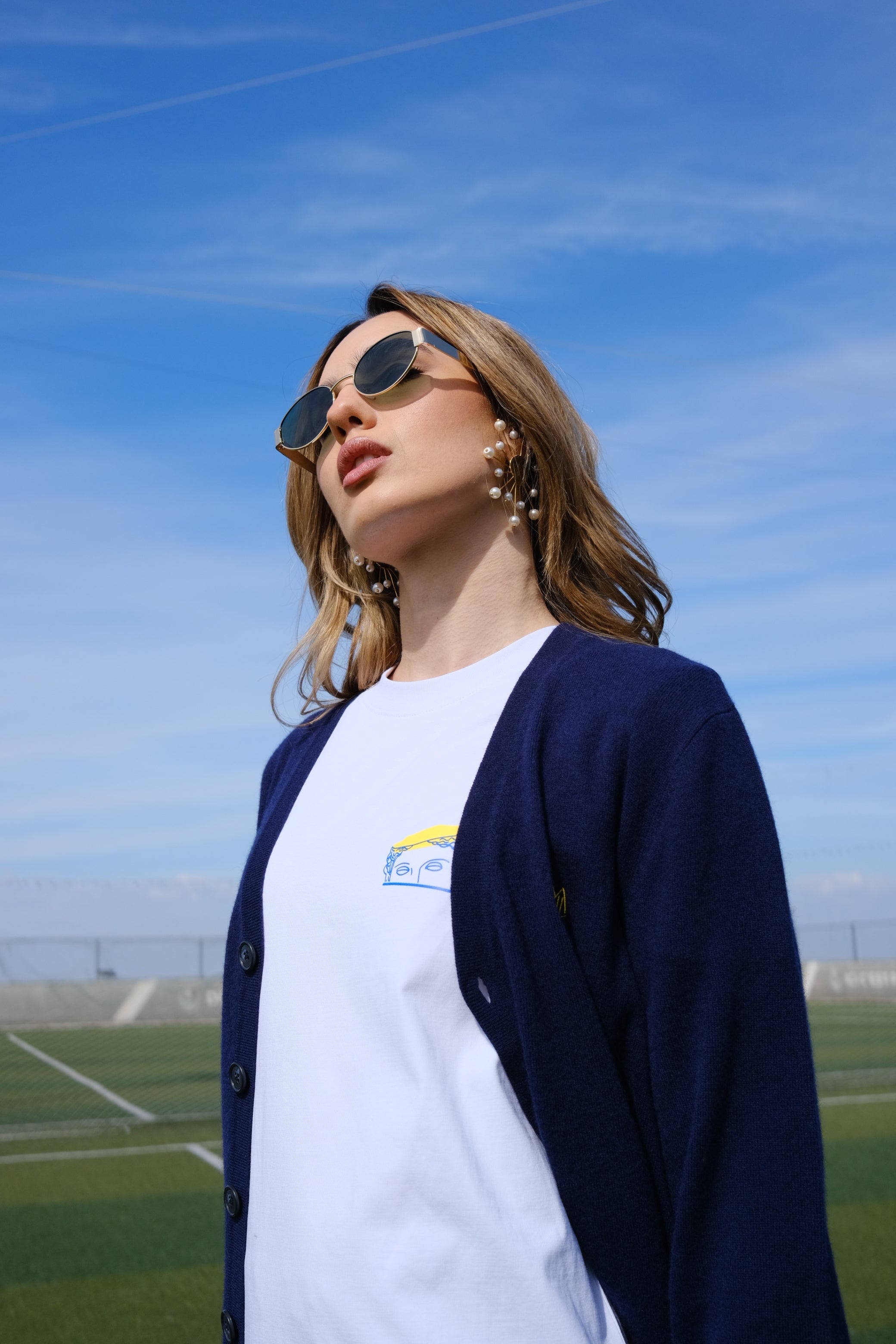 UNISEX MEGA CROWN CARDIGAN NAVY