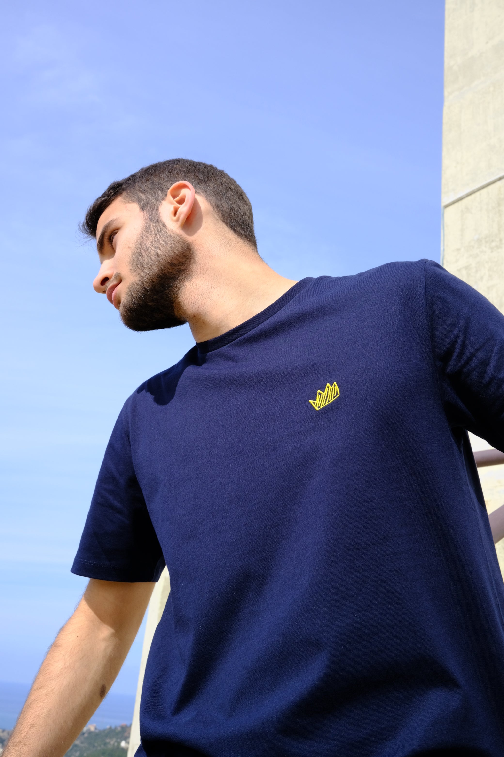 UNISEX MINI CROWN T-SHIRT NAVY