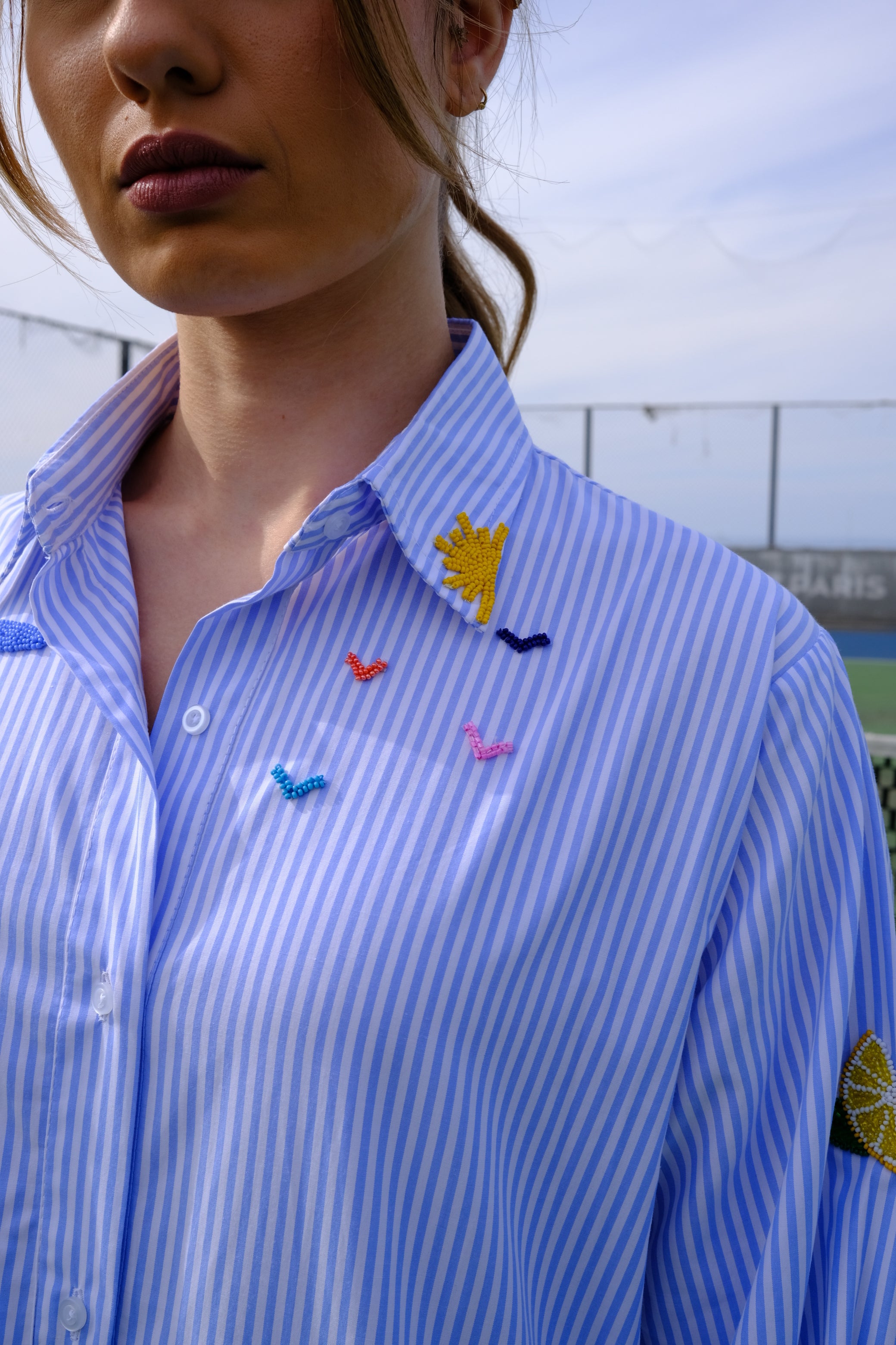 NANOU RAY DRESS WITH EMBROIDERY