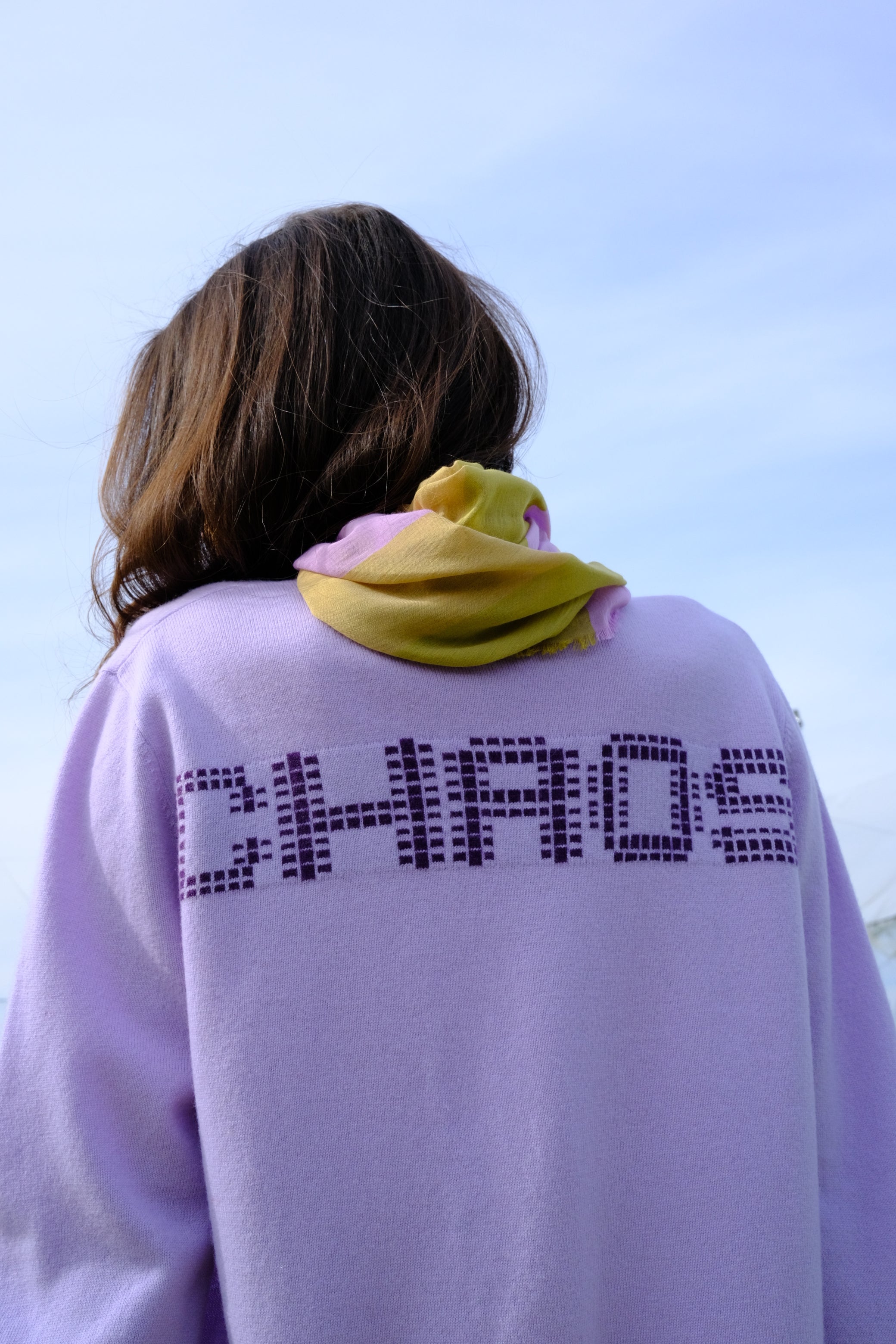 UNISEX CHAOS JAQUARD CARDIGAN LILAC