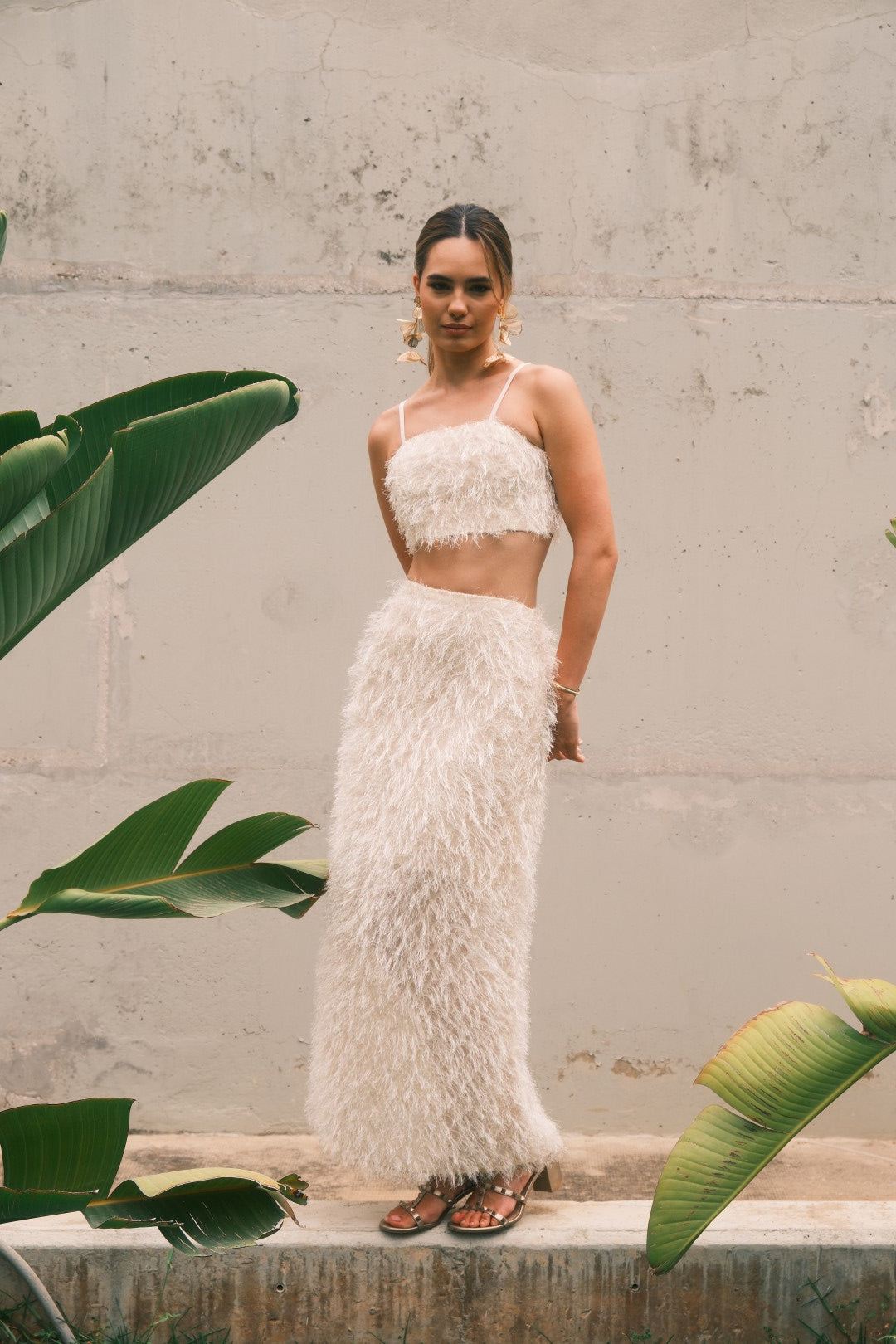 CHLOE FRINGES SET OFF-WHITE