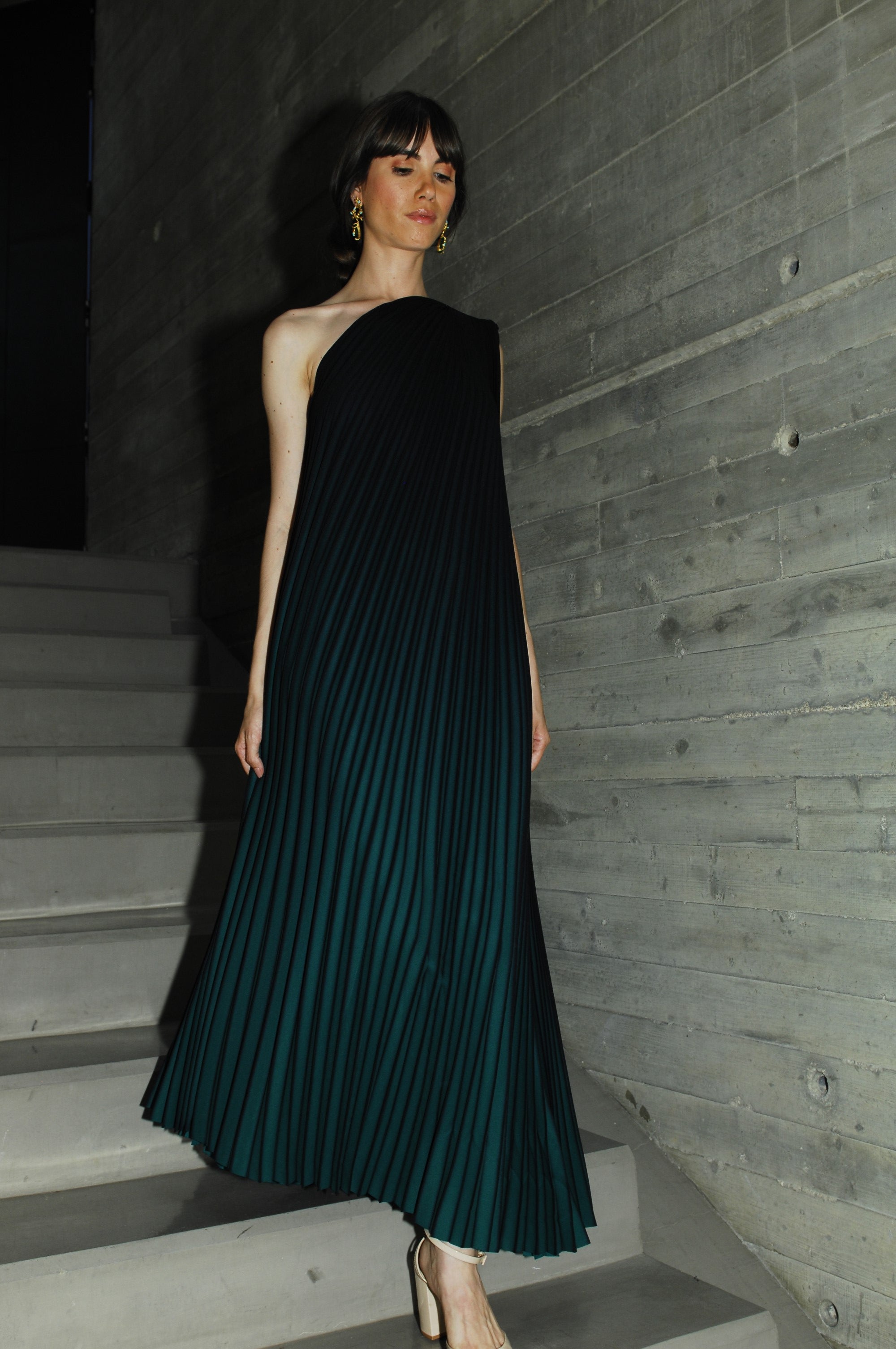 YASMINA DRESS BLACK GREEN