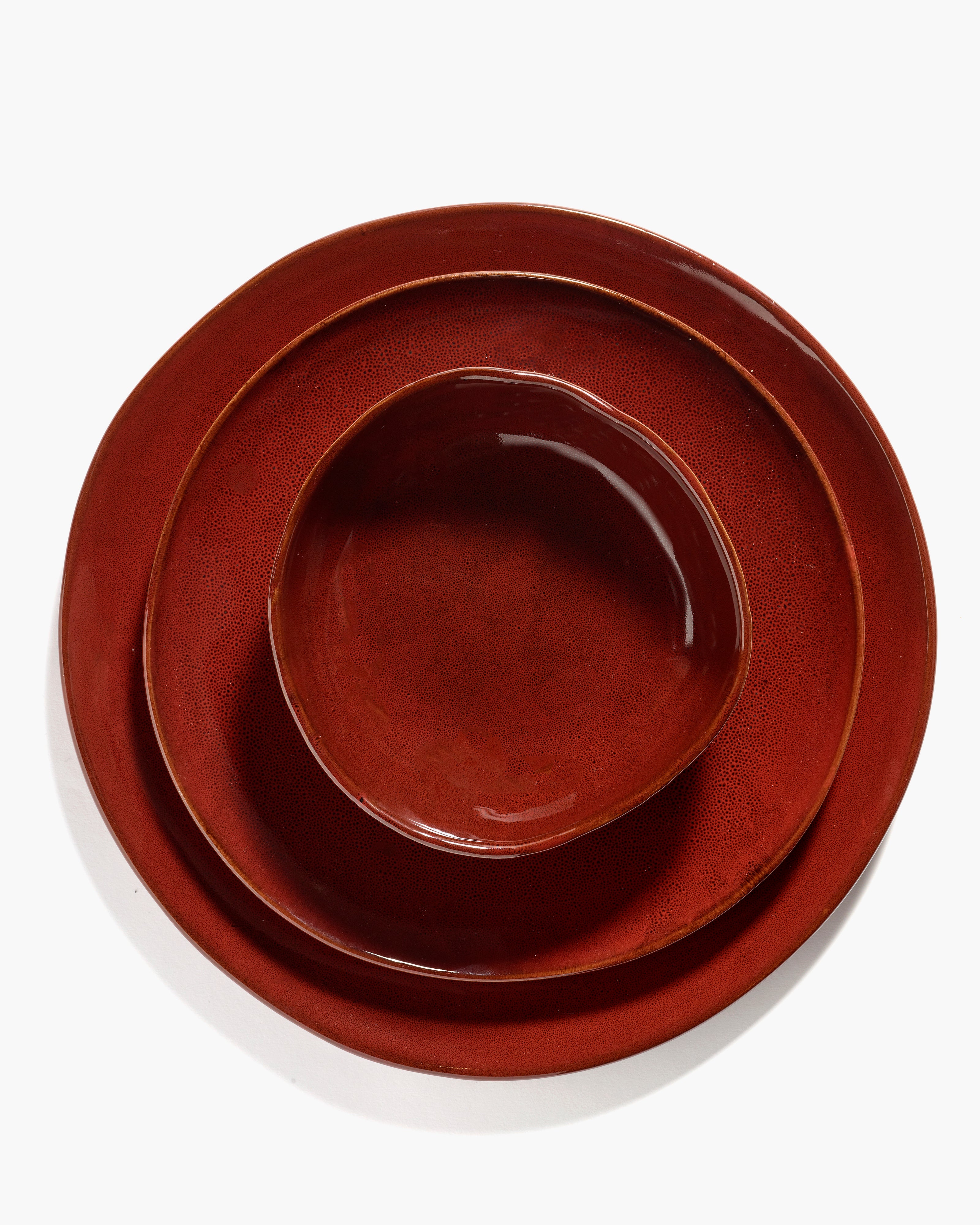 PLATE XL VENETIAN RED LA MÈRE-SET OF 2