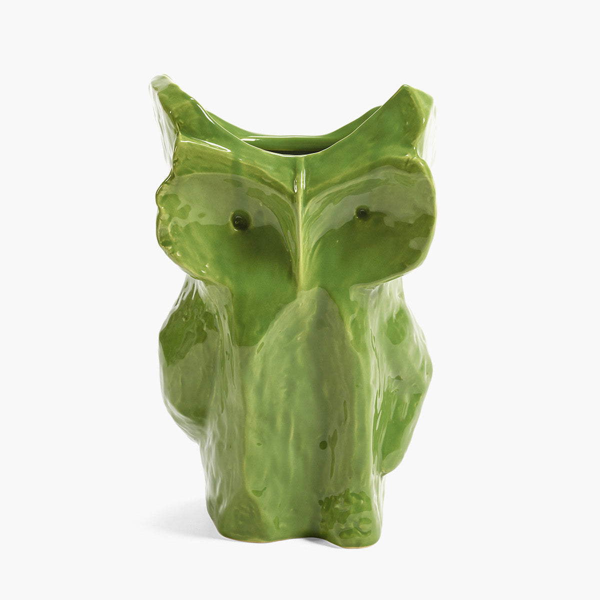 OWL VASE L GREEN AFTER MIDNIGHT