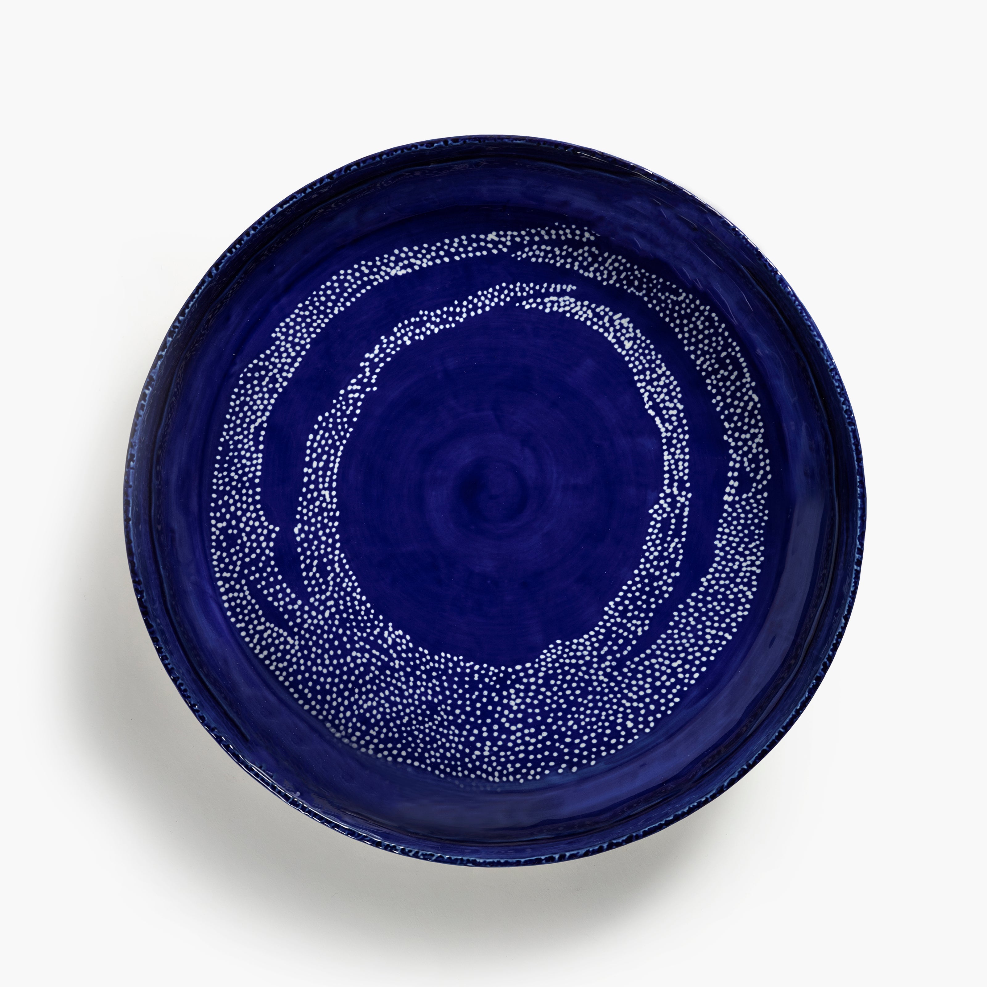SERVING BOWL M DARK BLUE WHITE FEAST