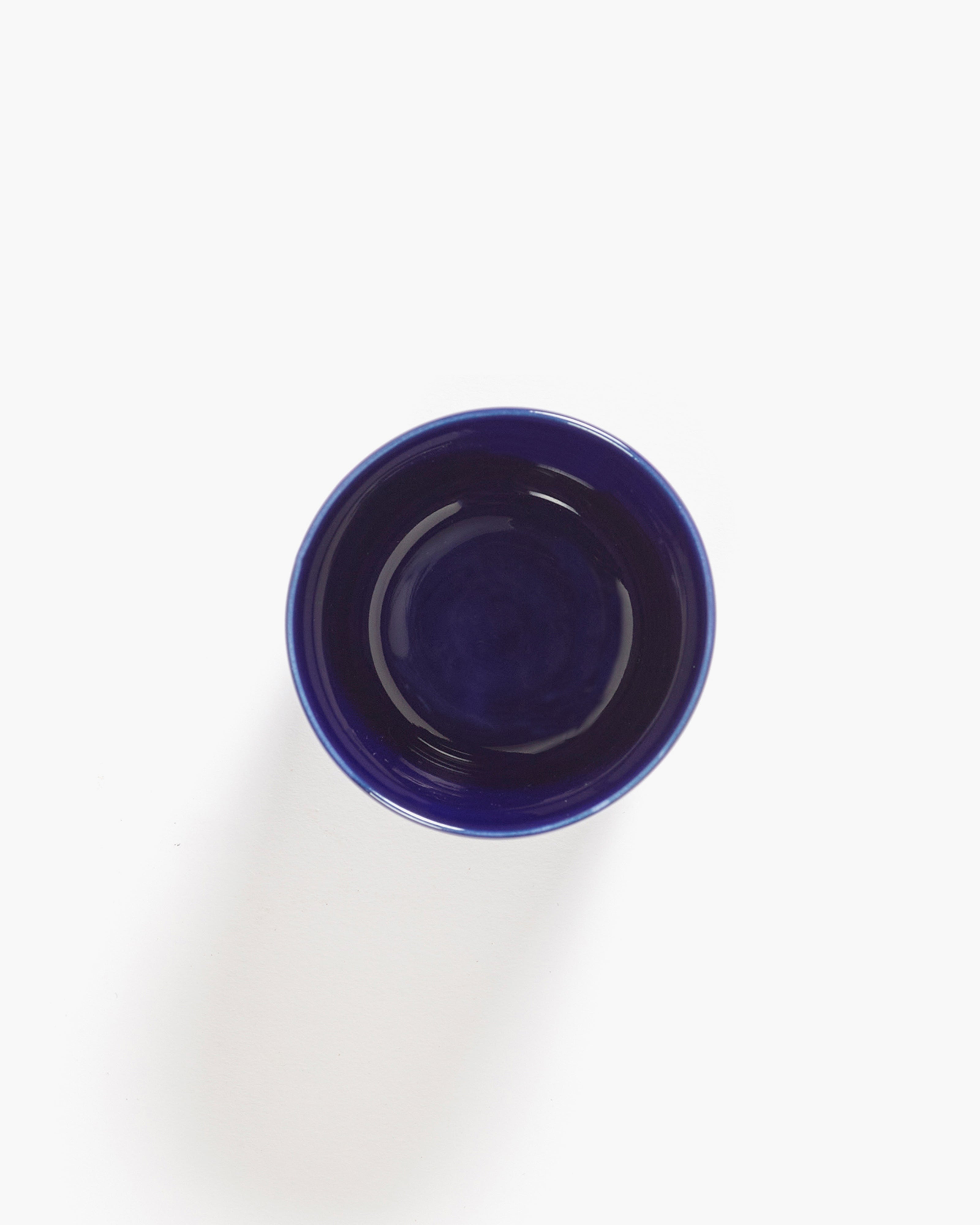 COFFEE CUP DARK BLUE WHITE FEAST- SET OF 4 CUPS