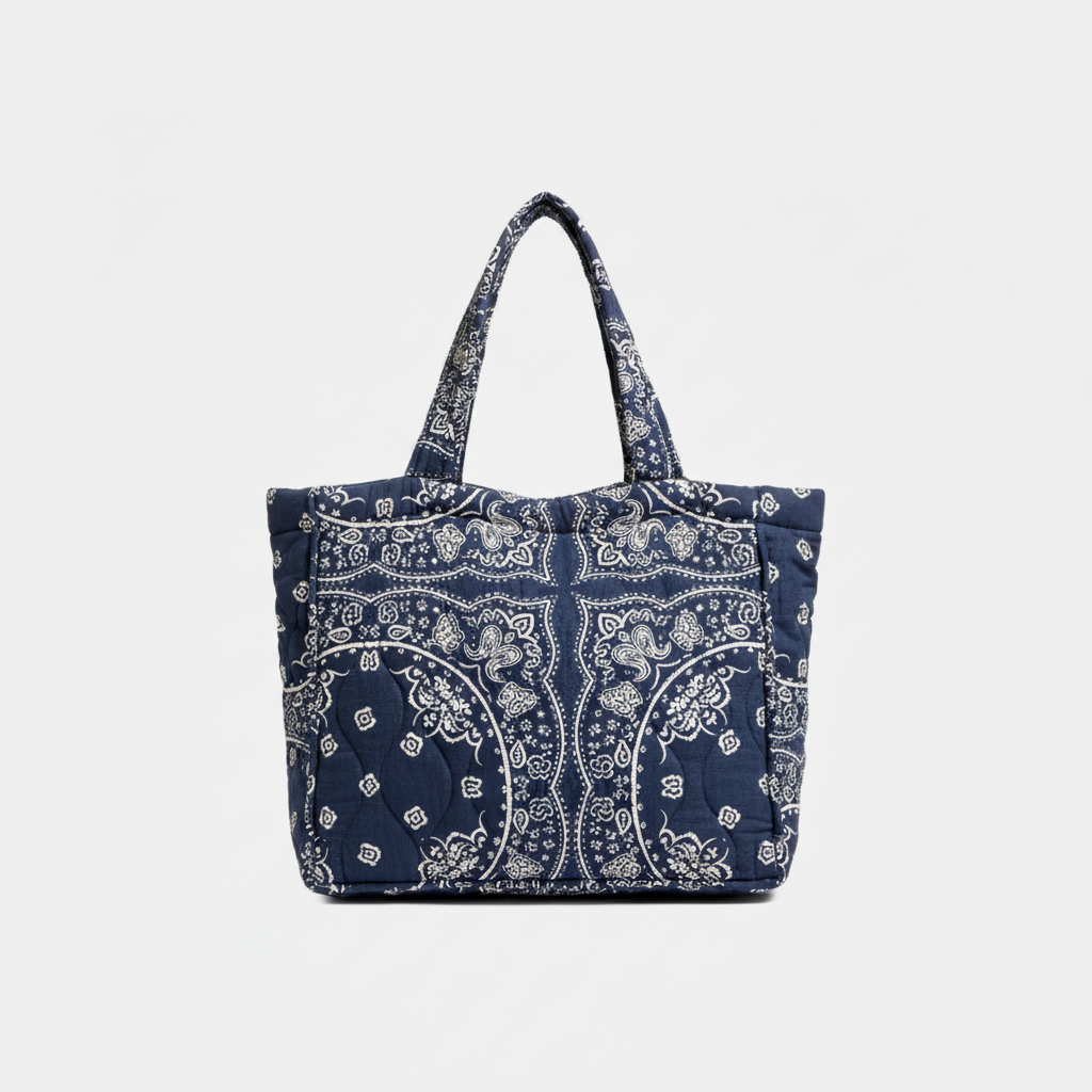 PHILADELPHIE2 CABAS BAG BANDANA NAVY