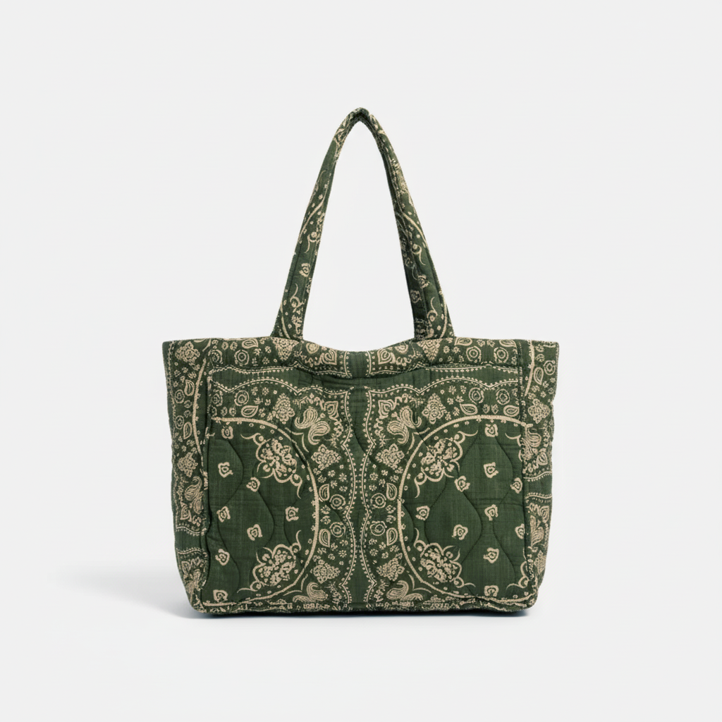 PHILADELPHIE2 CABAS BAG BANDANA KAKI