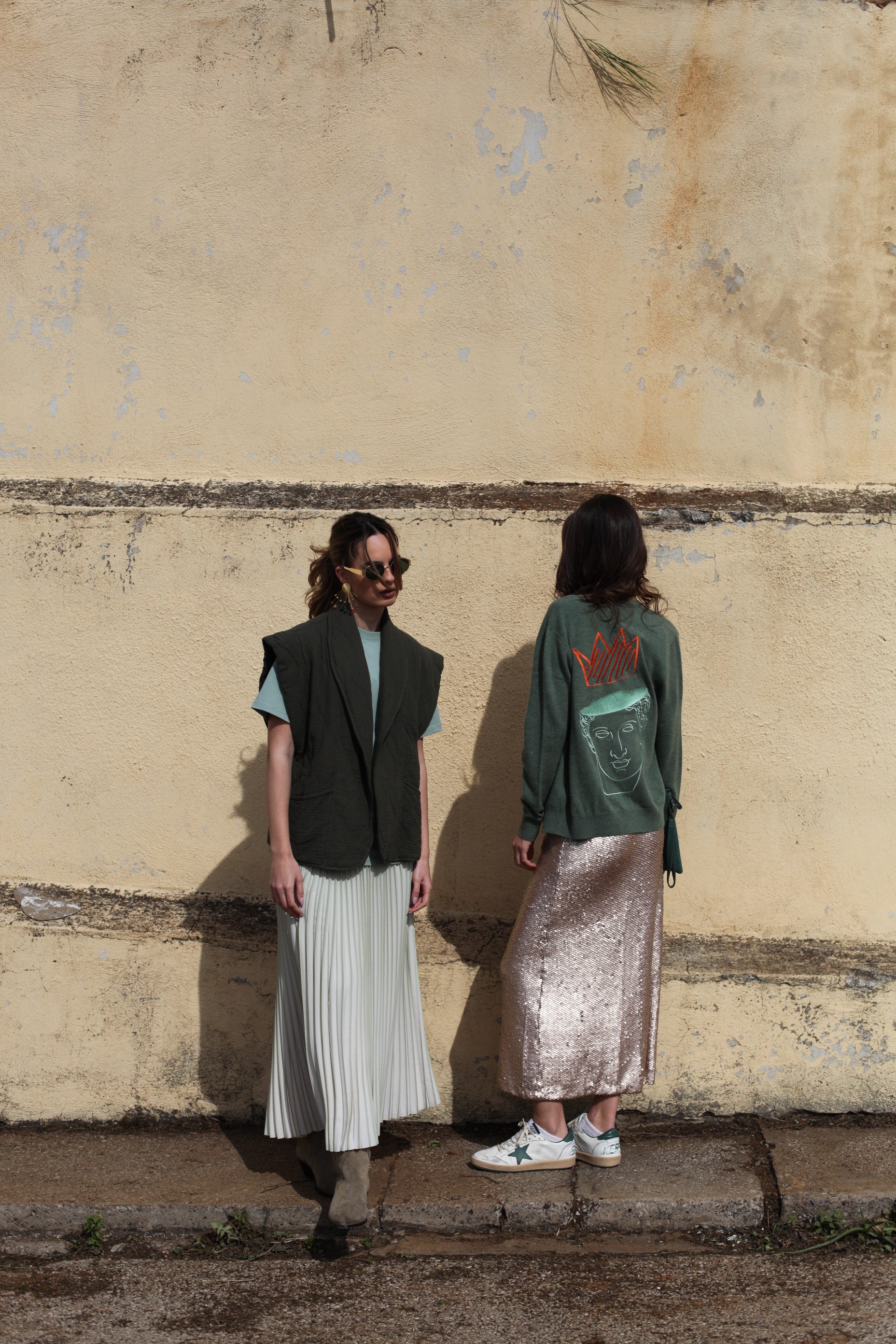 UNISEX MEGA CROWN CARDIGAN KHAKI