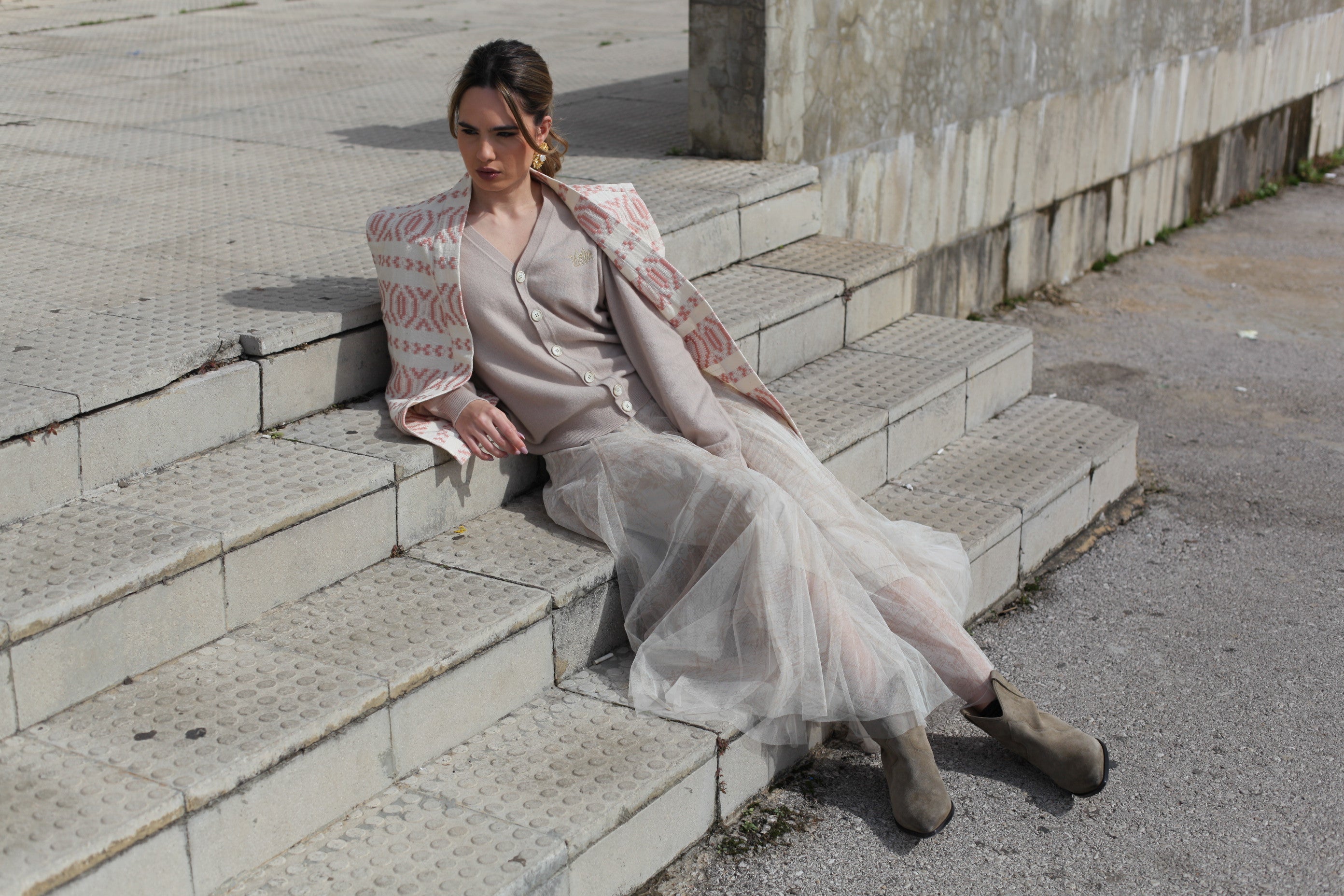 DOLLY TULLE SKIRT BEIGE
