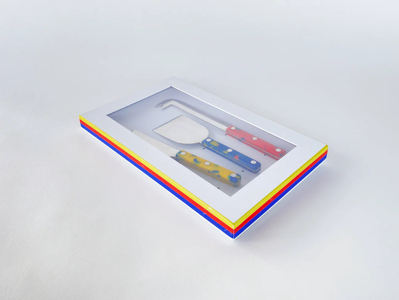 CHEESE KNIFE SET - RED/YELLOW/BLUE