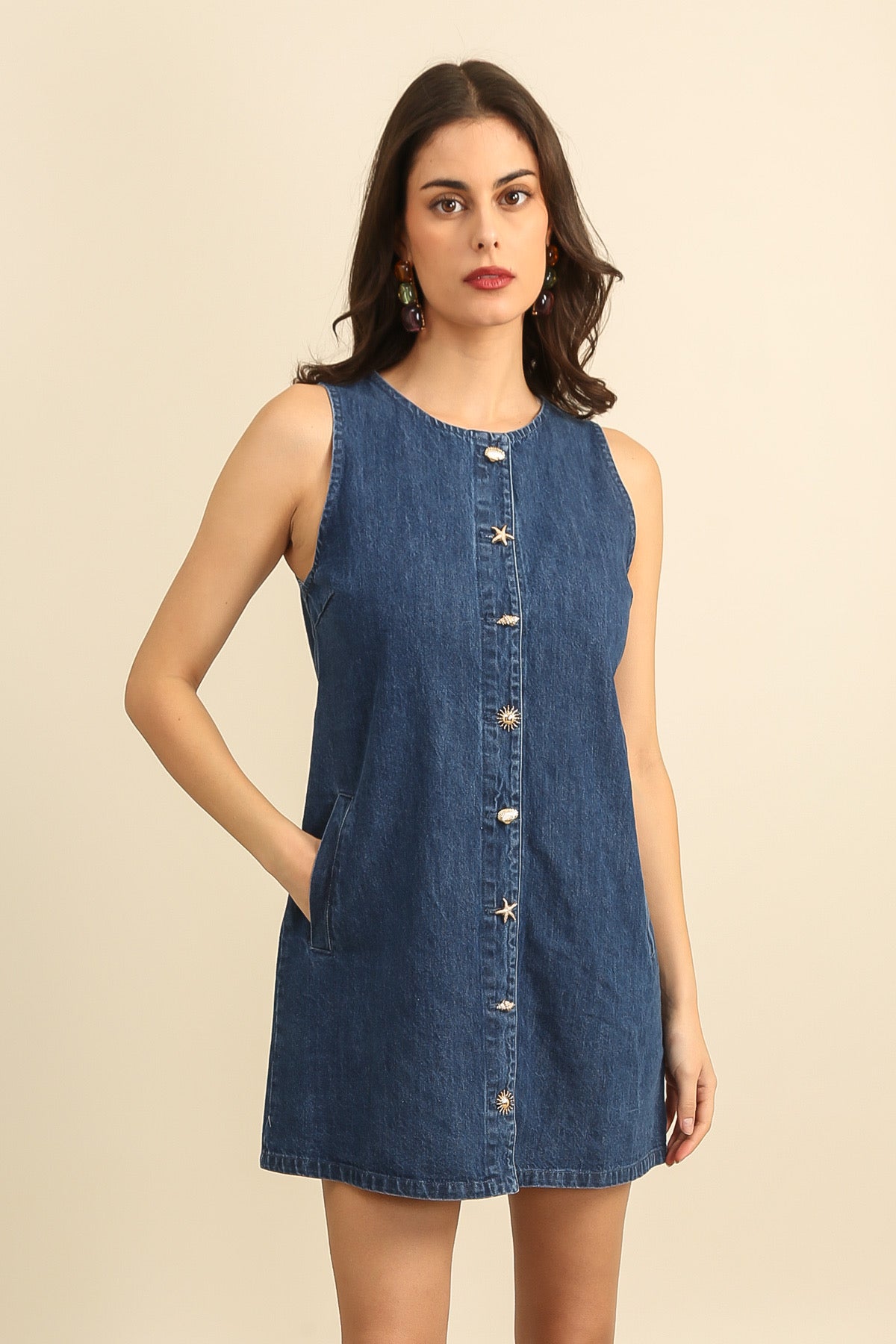 SEA SHORT DENIM DRESS