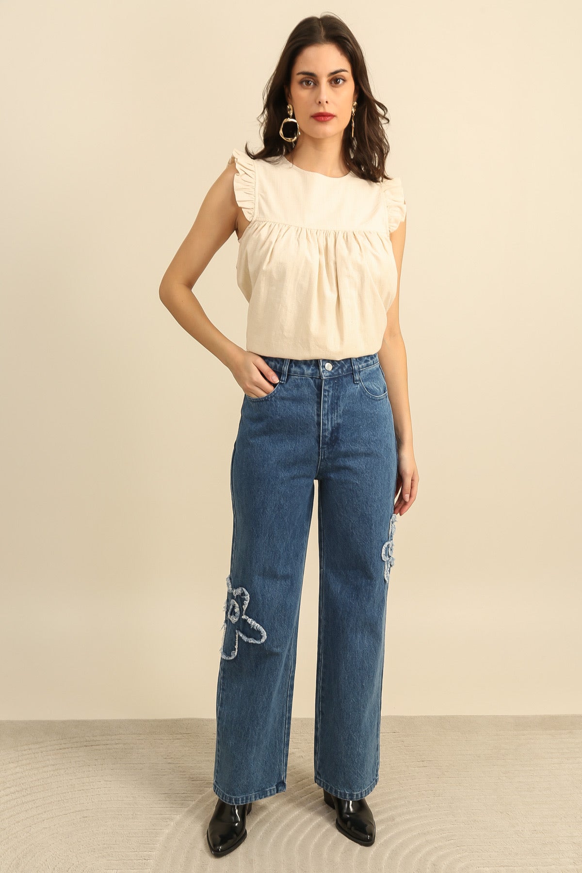 FLOWER BLUE DENIM