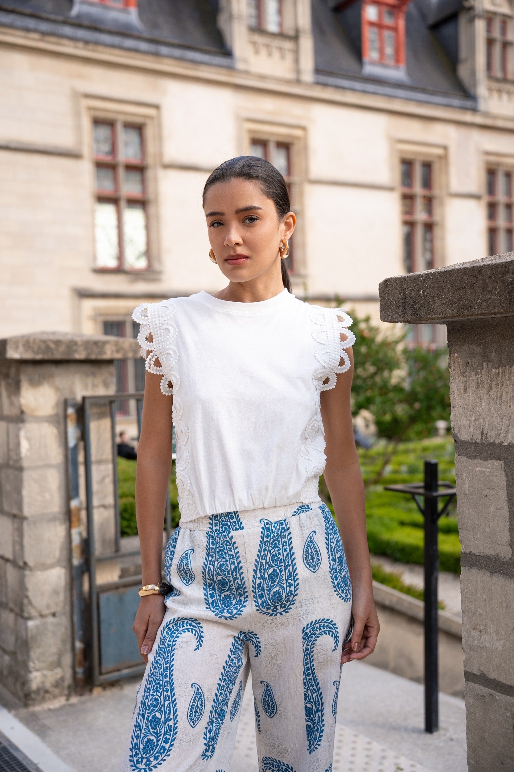 TIA COTTON WHITE TOP