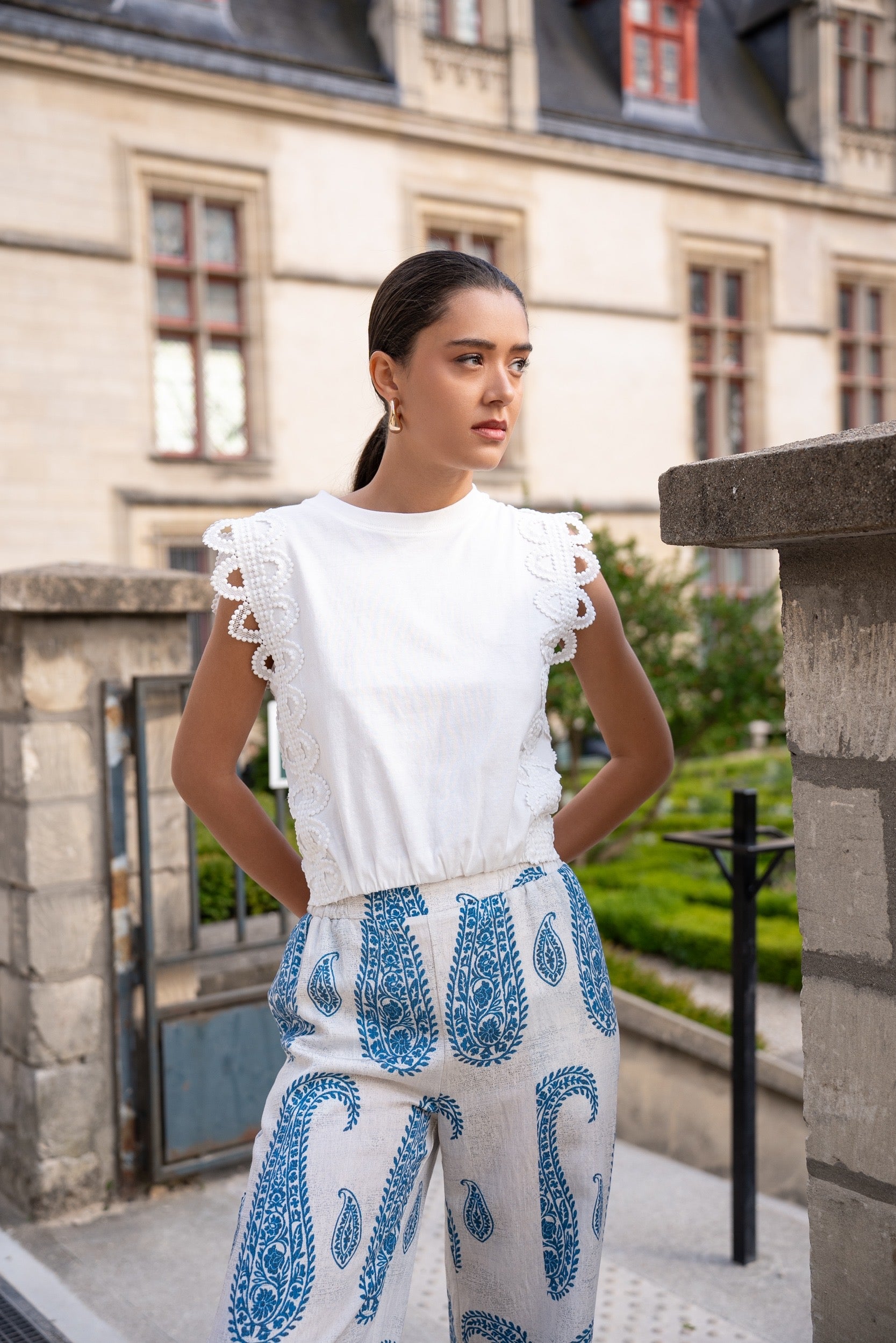 TIA COTTON WHITE TOP