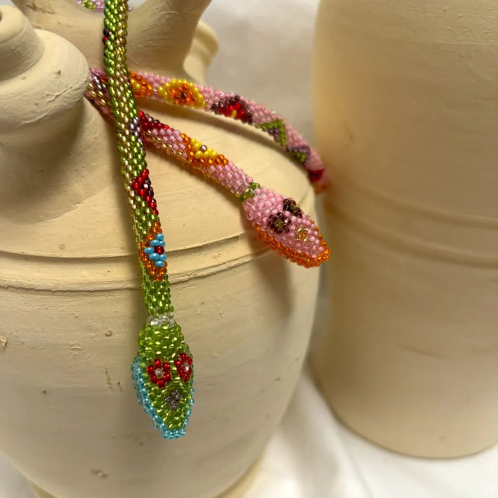 AMORI MORI SNAKE NECKLACE GREEN