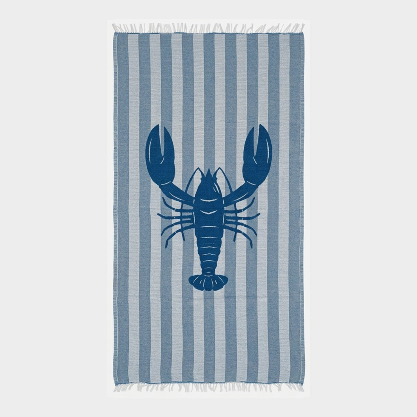 LOBSTER TOWEL SILVER GREY - AGEAN BLUE