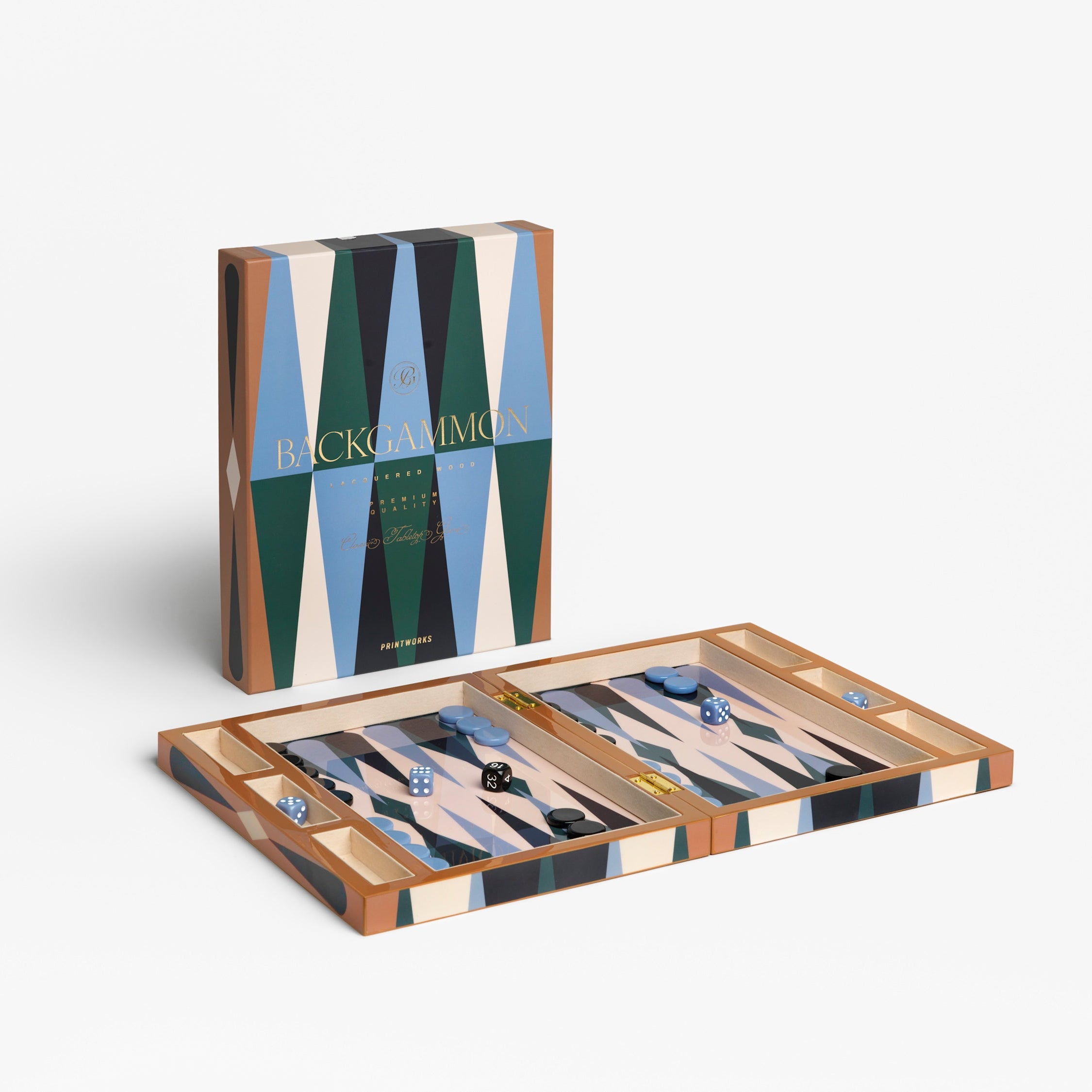 LACQUERED BACKGAMMON