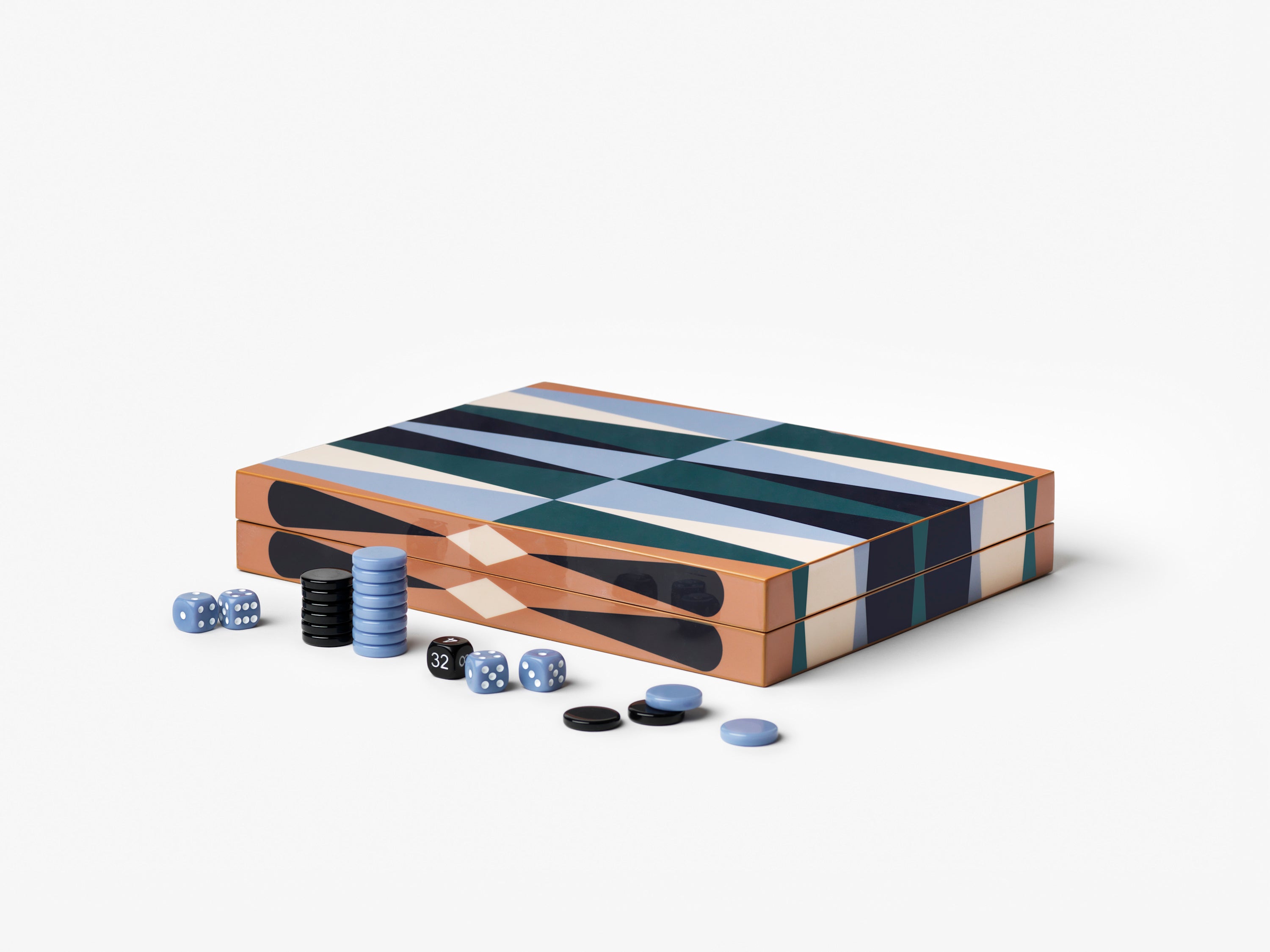 LACQUERED BACKGAMMON