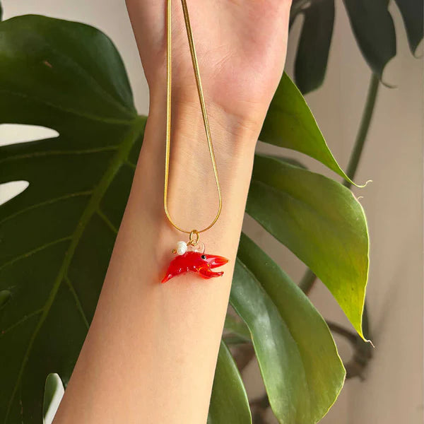 AMORI MORI CRYSTAL LOBSTER NECKLACE
