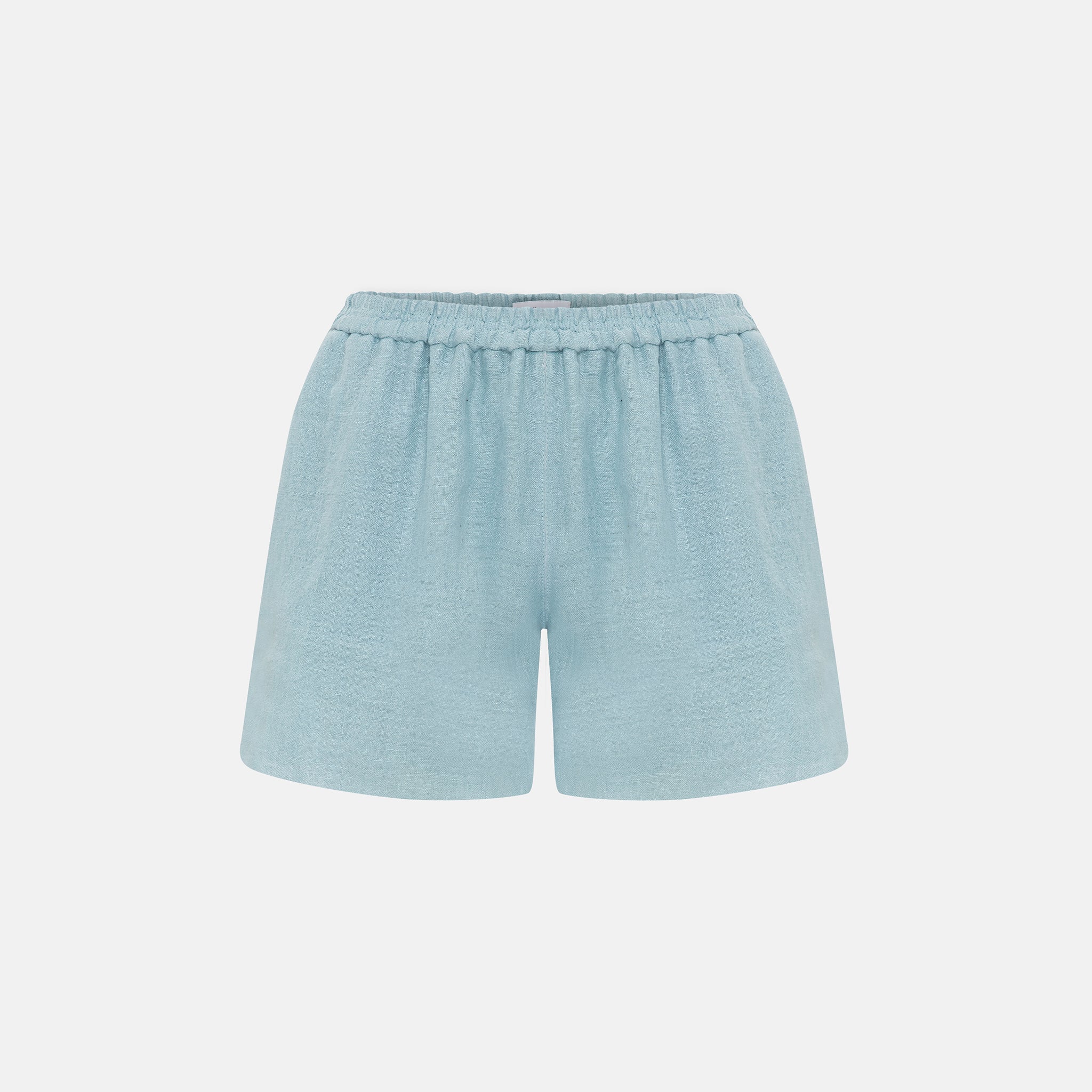 EYU LINEN SHORT TURQUOISE