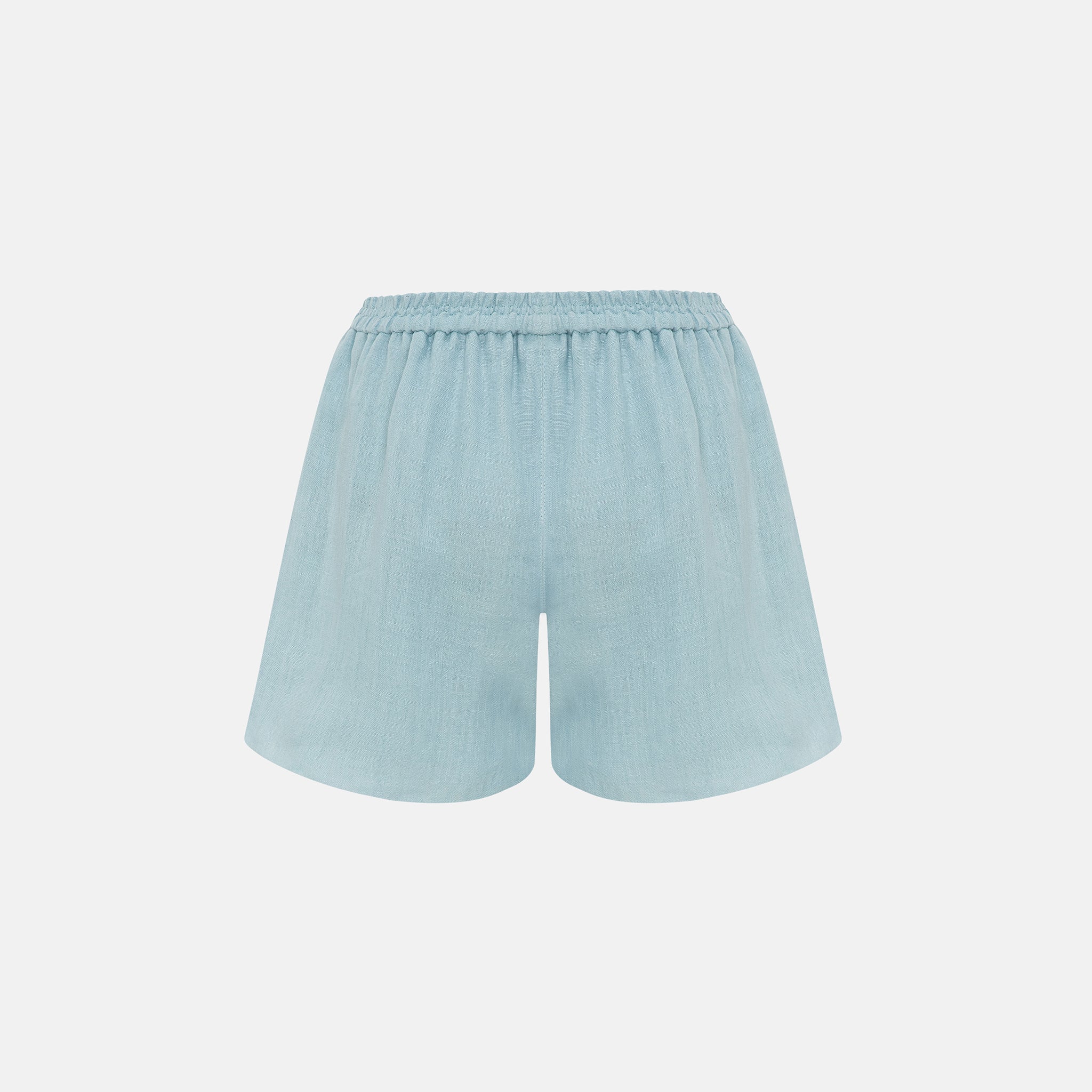 EYU LINEN SHORT TURQUOISE