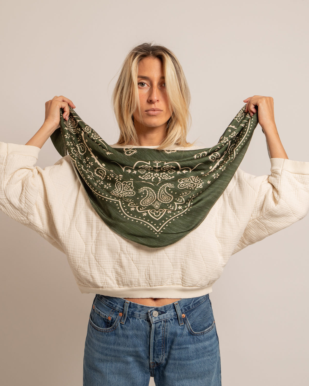 TORONTO2 BANDANA SCARF KHAKI