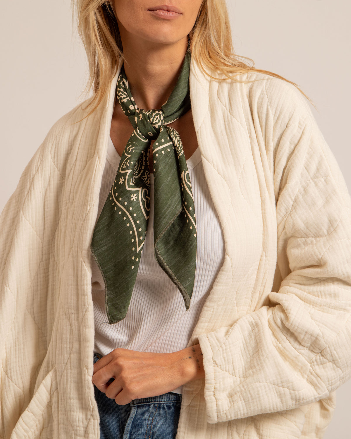 TORONTO2 BANDANA SCARF KHAKI