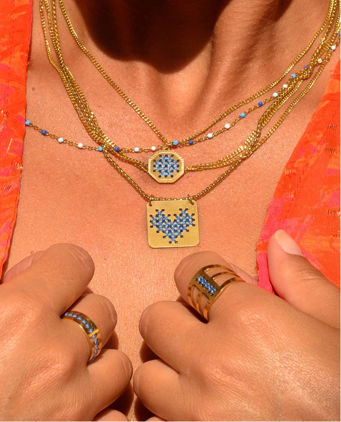 MOTIVO NECKLACE CIEL GOLD