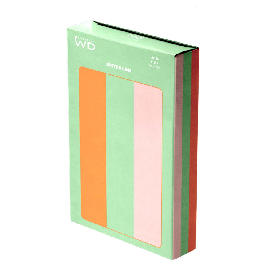 STONEWARE PLATE MULTI COLORED