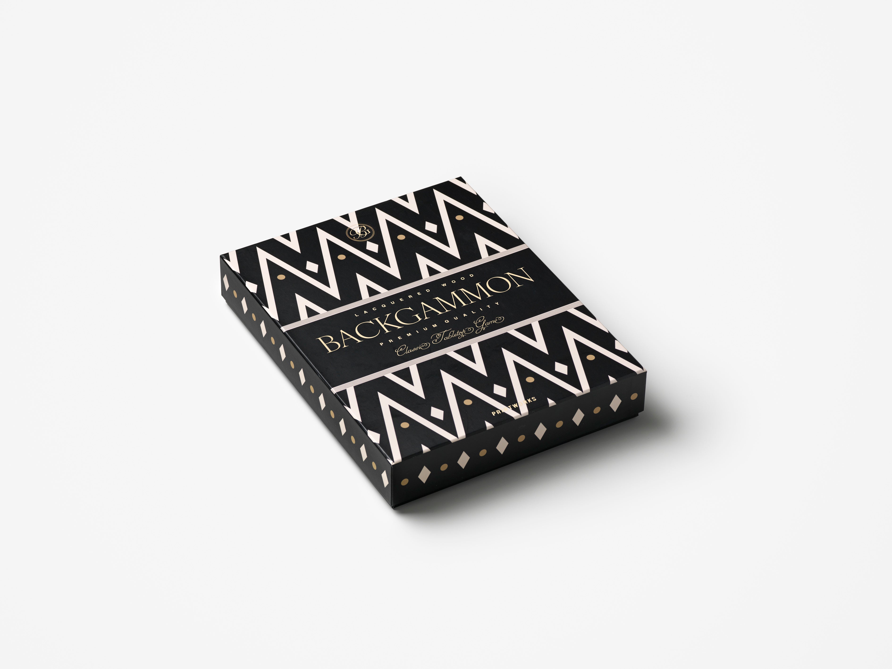 LACQUERED BACKGAMMON BLACK