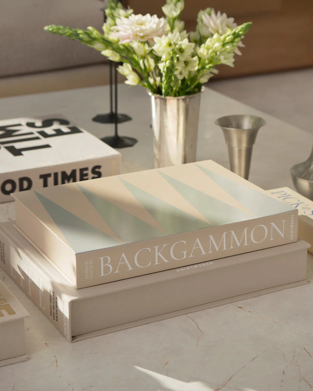 ART OF BACKGAMMON MIRROR, BEIGE,CLEAR