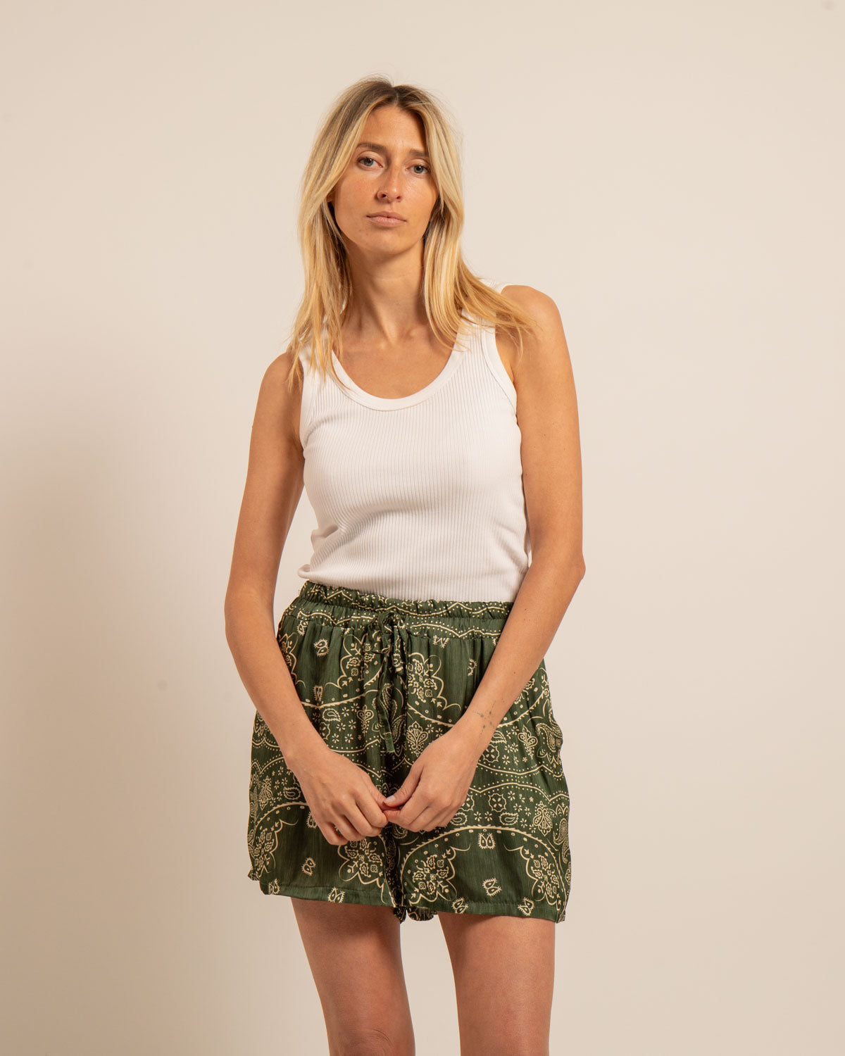 ROSWELL2 SHORTS BANDANA PRINT KHAKI