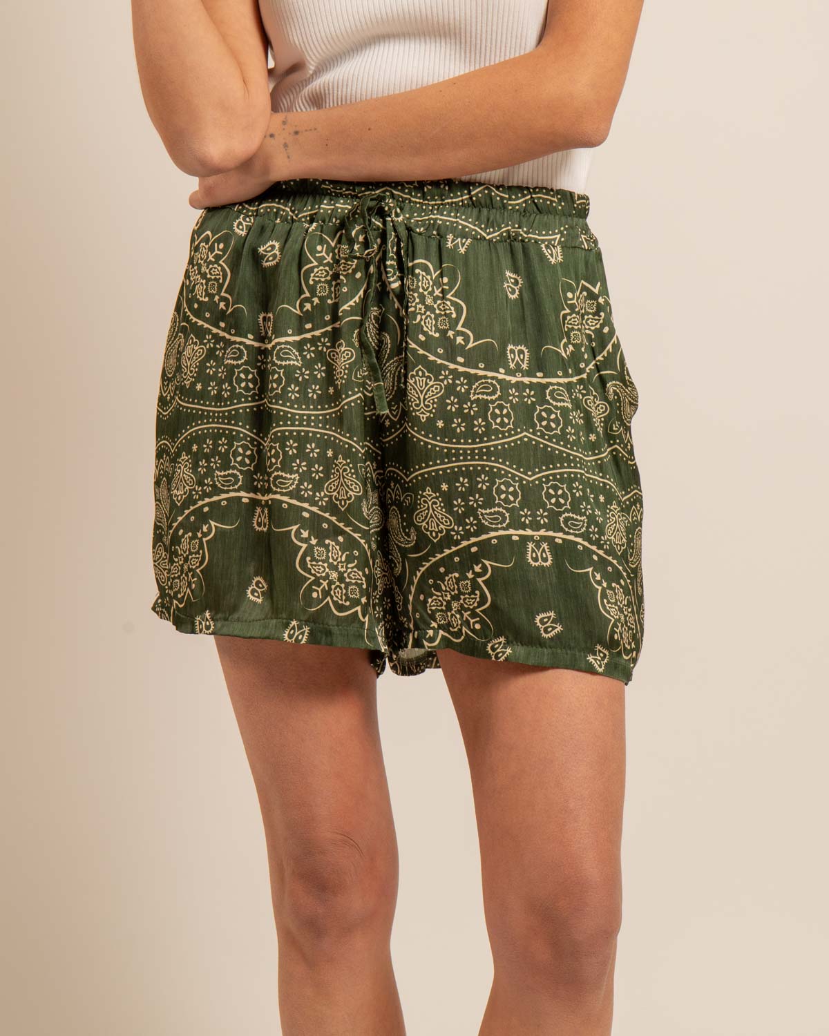 ROSWELL2 SHORTS BANDANA PRINT KHAKI