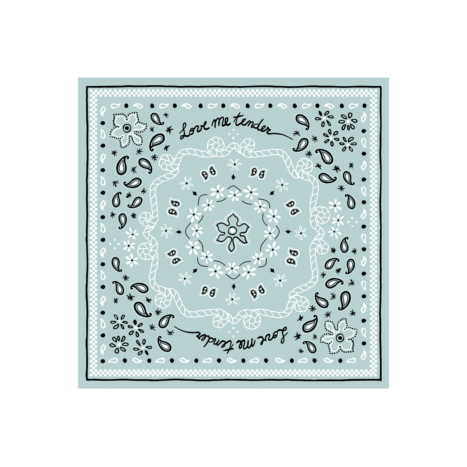 NAPKIN PAPER BANDANA BLUE CIEL