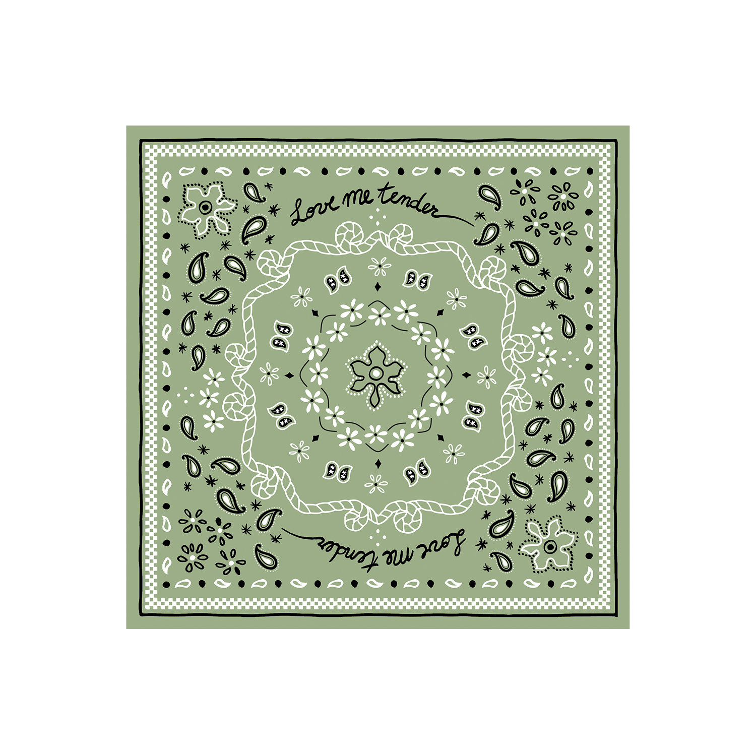 NAPKIN PAPER BANDANA MATCHA