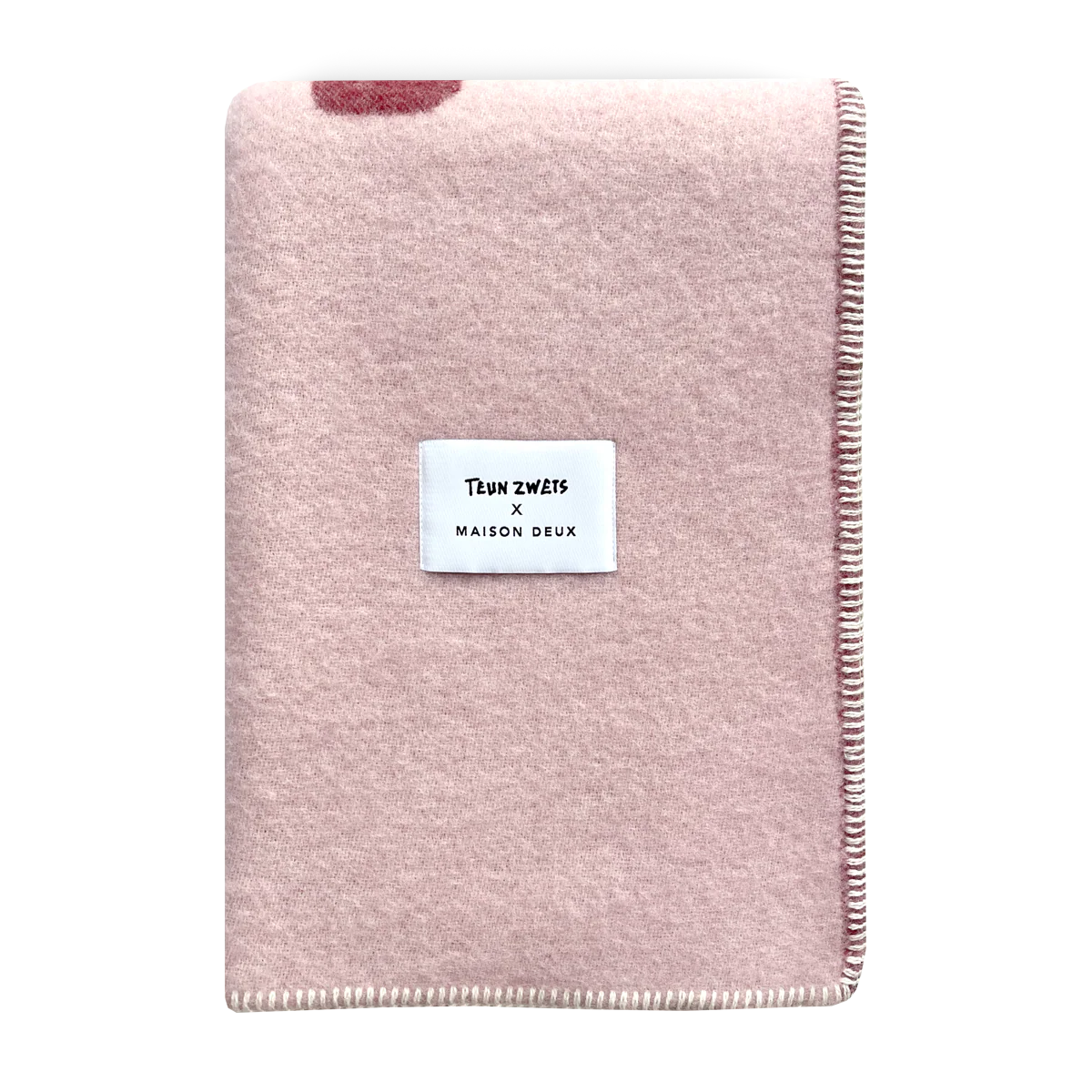 MAISON DEUX SPLITTED CHAIR BLANKET PINK BORDO