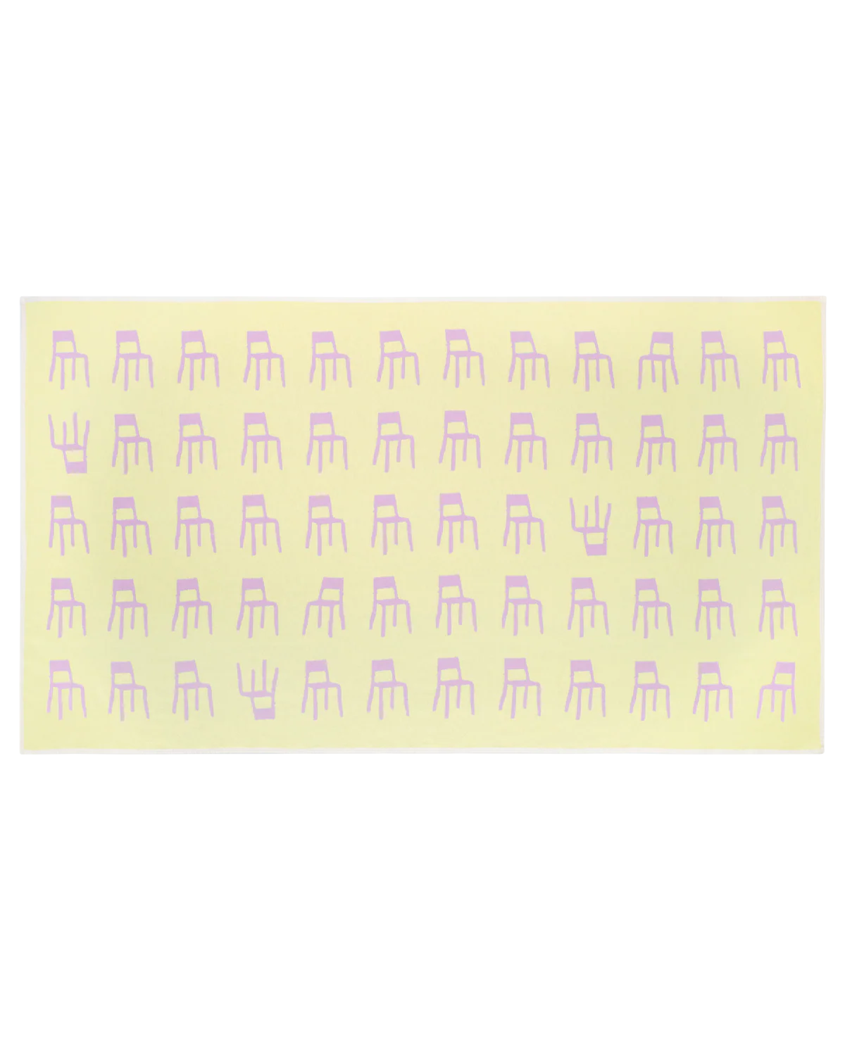 MAISON DEUX SPLITTED CHAIRS BLANKET LILAC BUTTER YELLOW COTTON