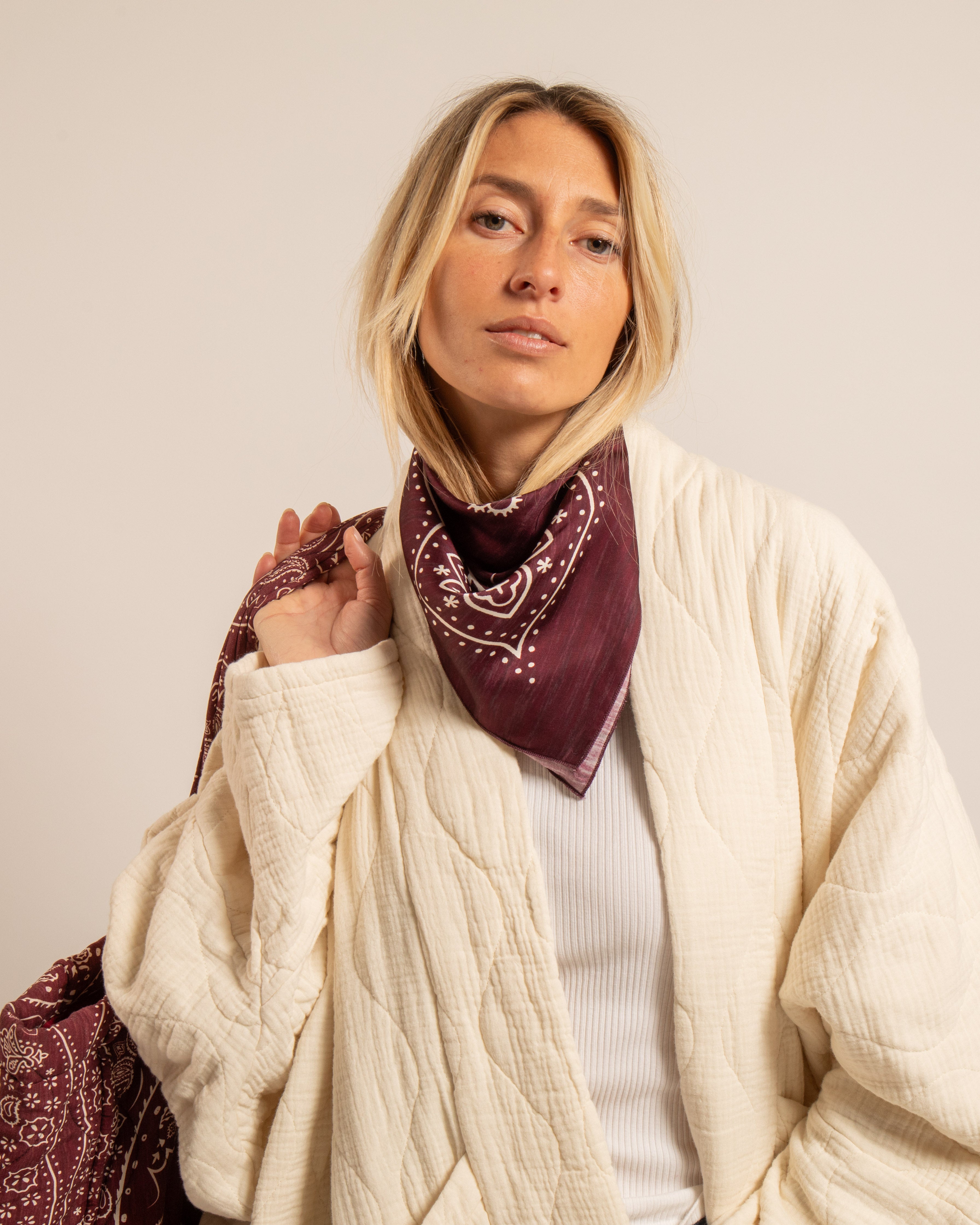 TORONTO2 BANDANA SCARF BURGUNDY