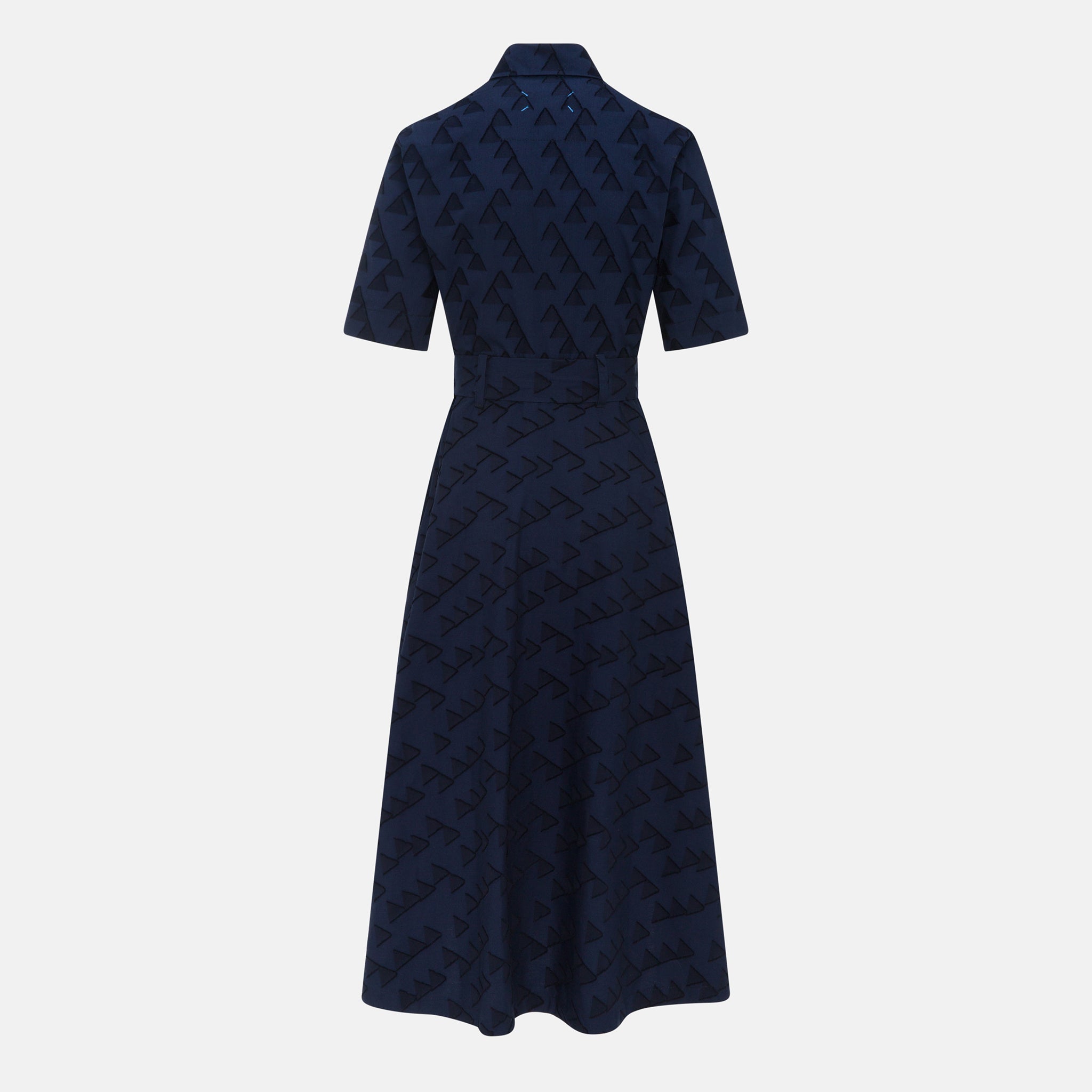 ANNA SHIRT DRESS TRIANGLES NAVY