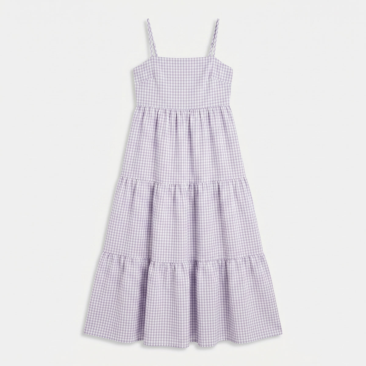 ASTER VICHY LONG DRESS LILAC