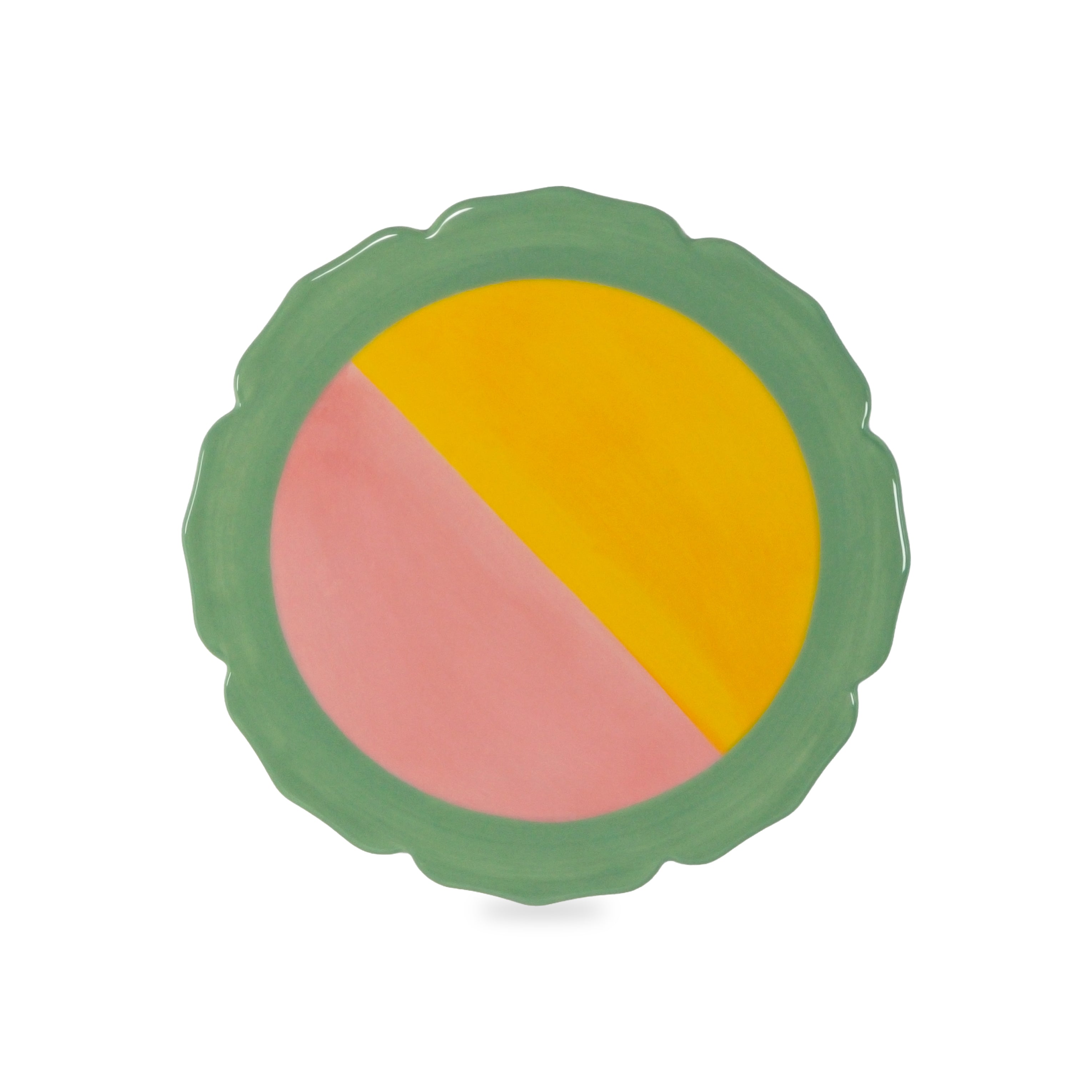 STONEWARE TRIVET GREEN