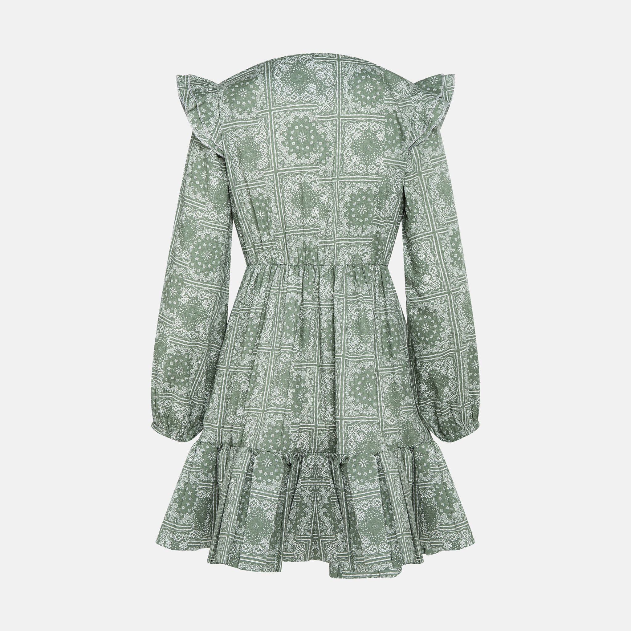 THEA DRESS BANDANA PRINT KHAKI