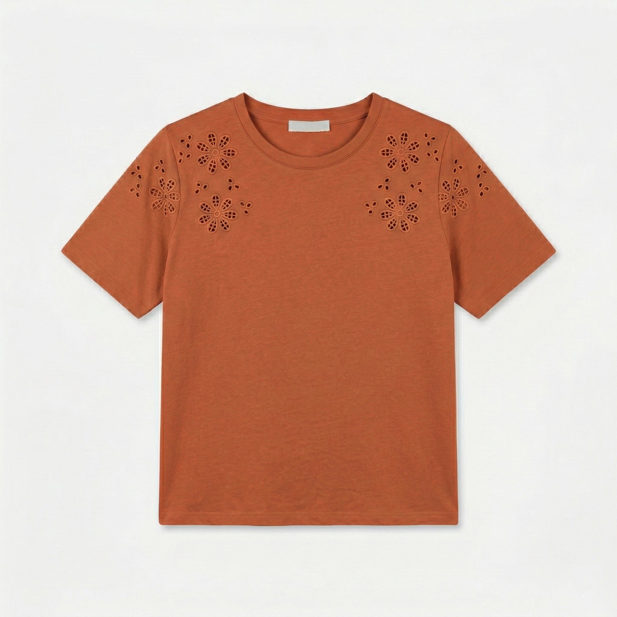NAYLA FLOWER T-SHIRT ROUILLE
