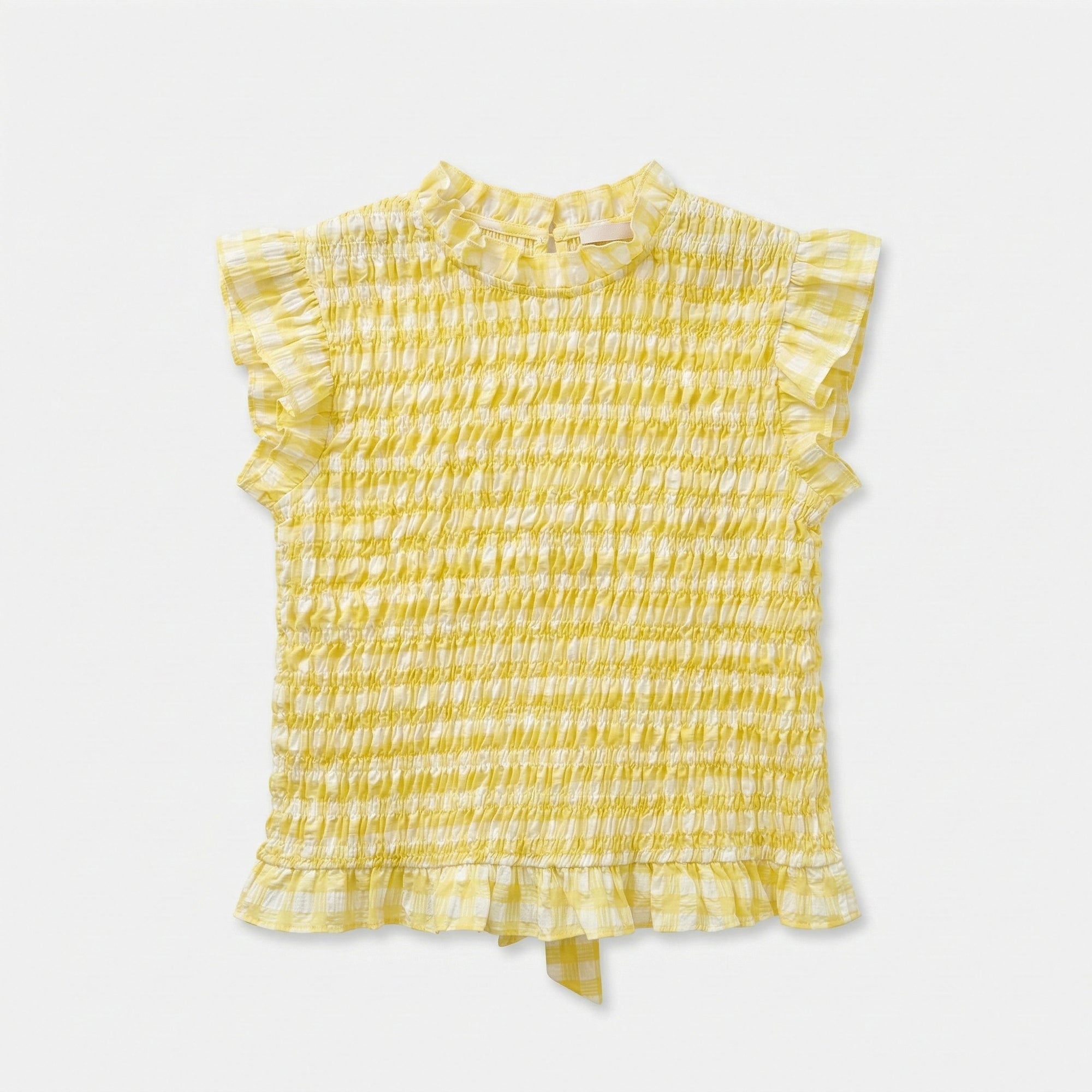 TINA TOP VICHY YELLOW
