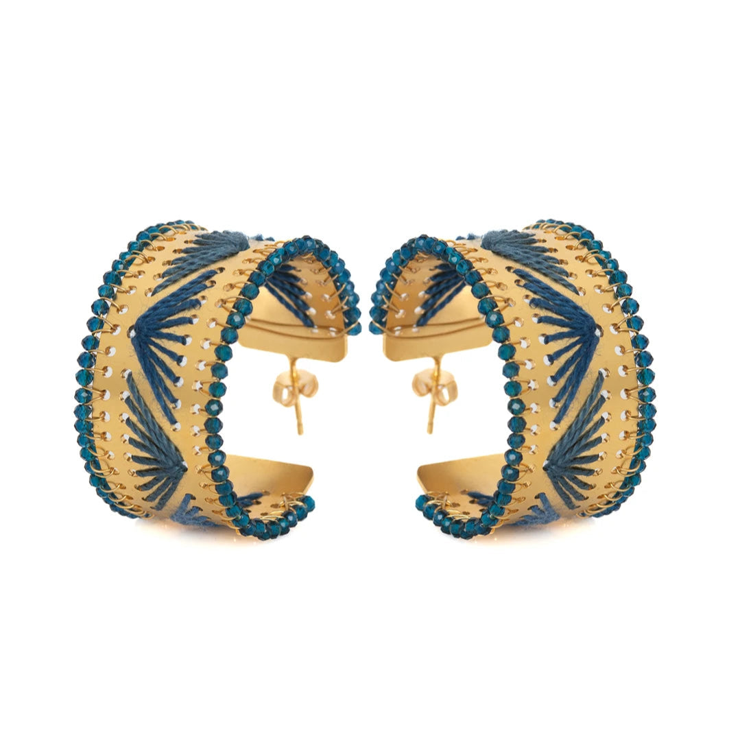 ZIRCONIA NUFARO EARRINGS SKY BLUE