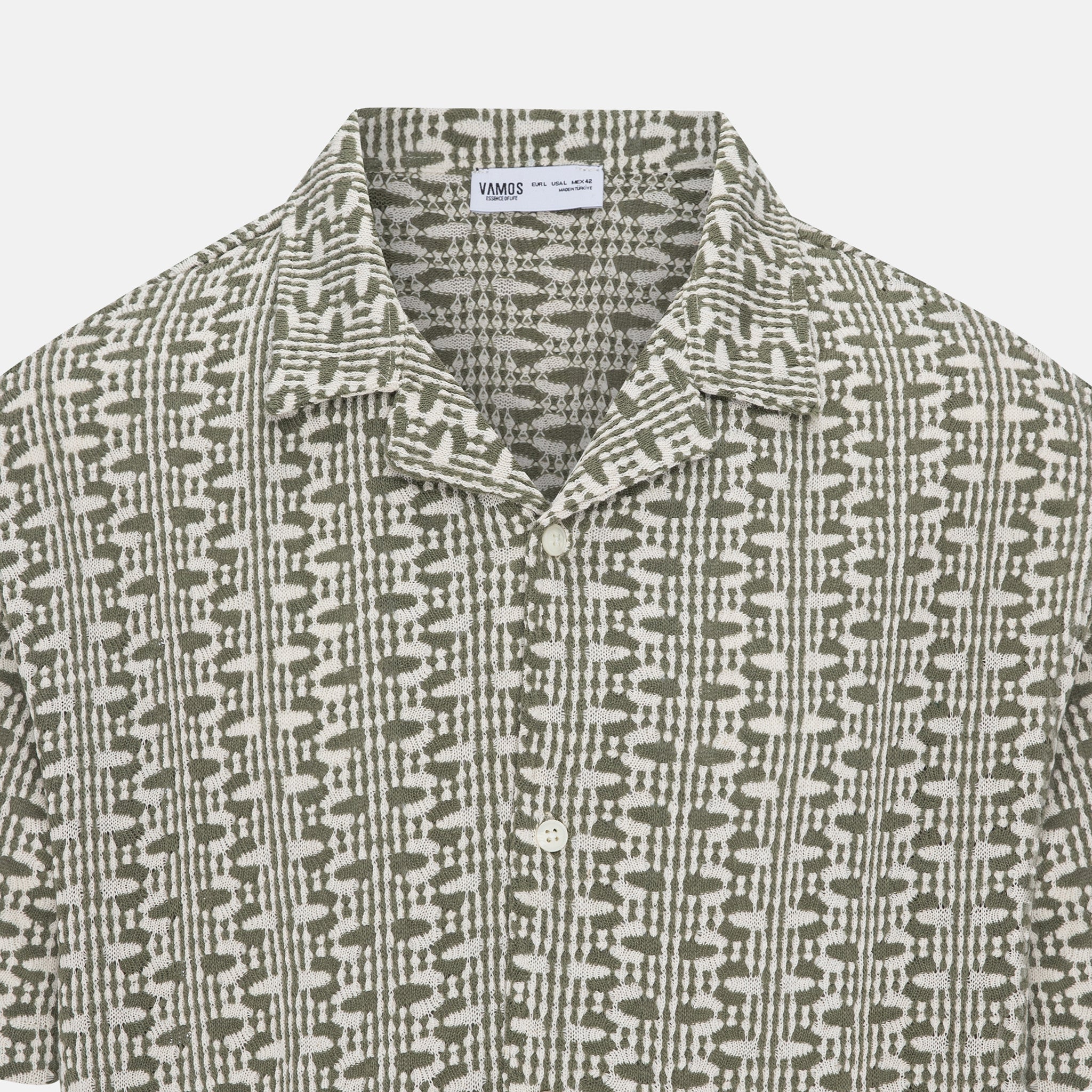 VAMOS GEOMETRIC PATTERN SHIRT