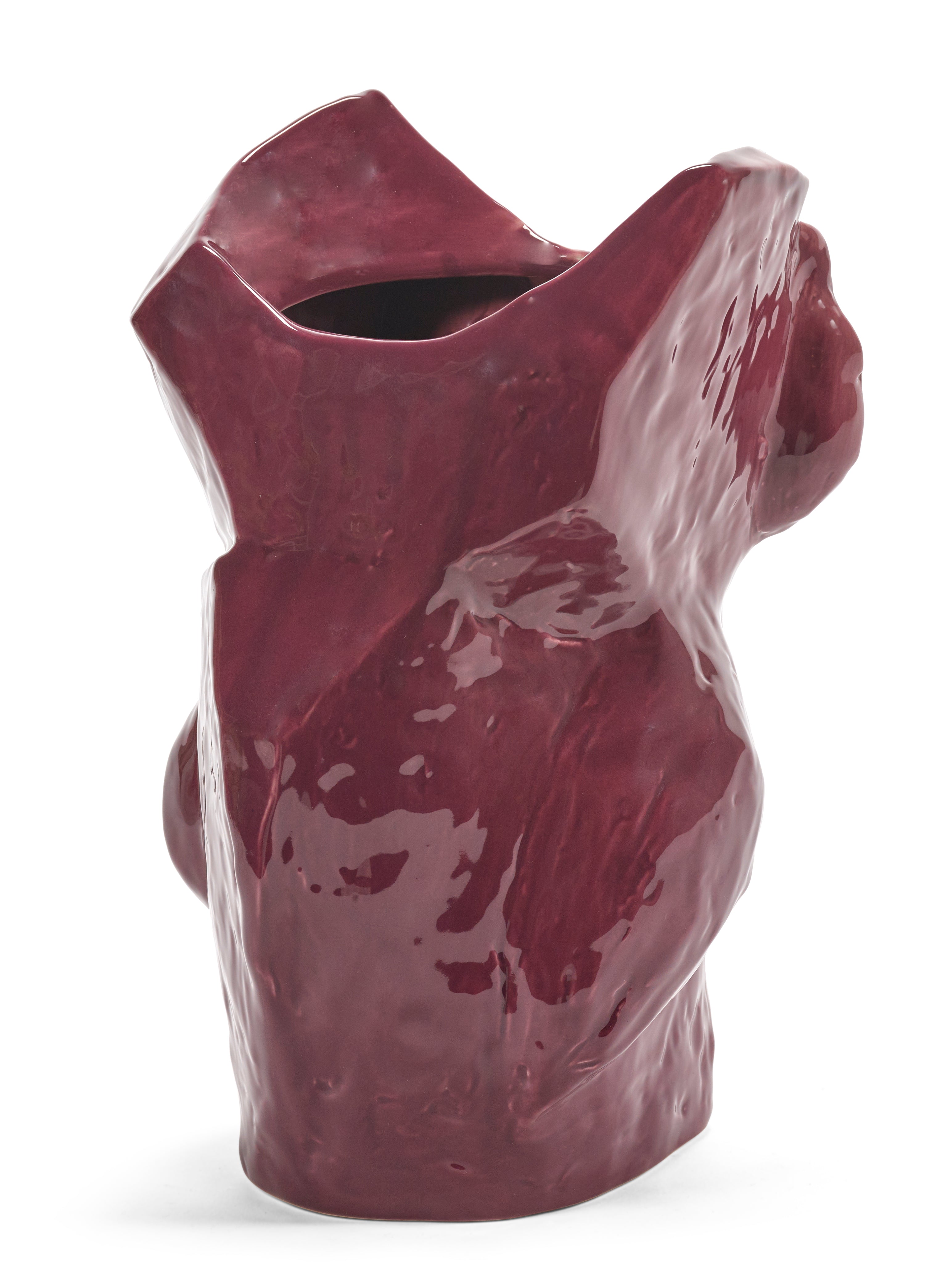 OWL VASE L AUBERGINE AFTER MIDNIGHT