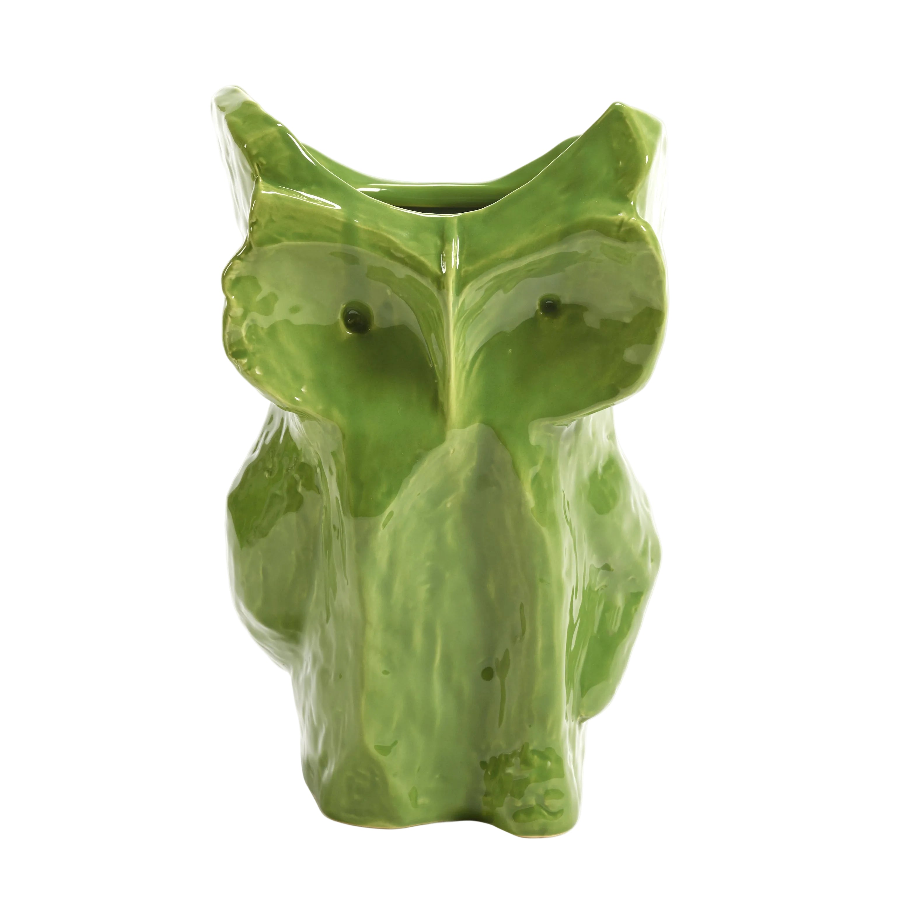 OWL VASE L GREEN AFTER MIDNIGHT